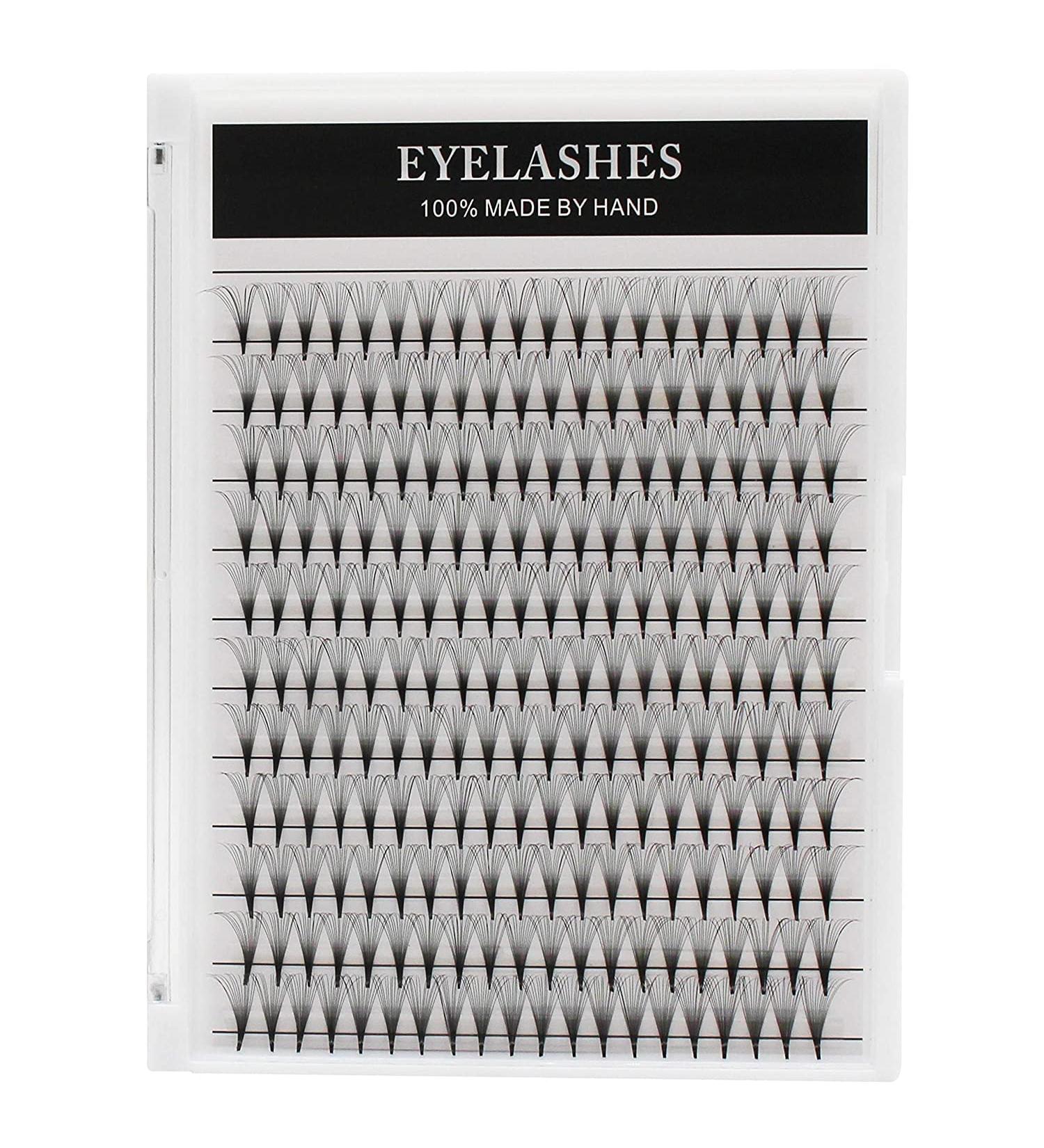 Dedila 220Pcs Long Stem 14D Wide Fans Premade Volume Eyelash Extensions 18mm - Soft, Lightweight Cluster Lashes for Natural, Long Look - Buy Online on GoSupps.com