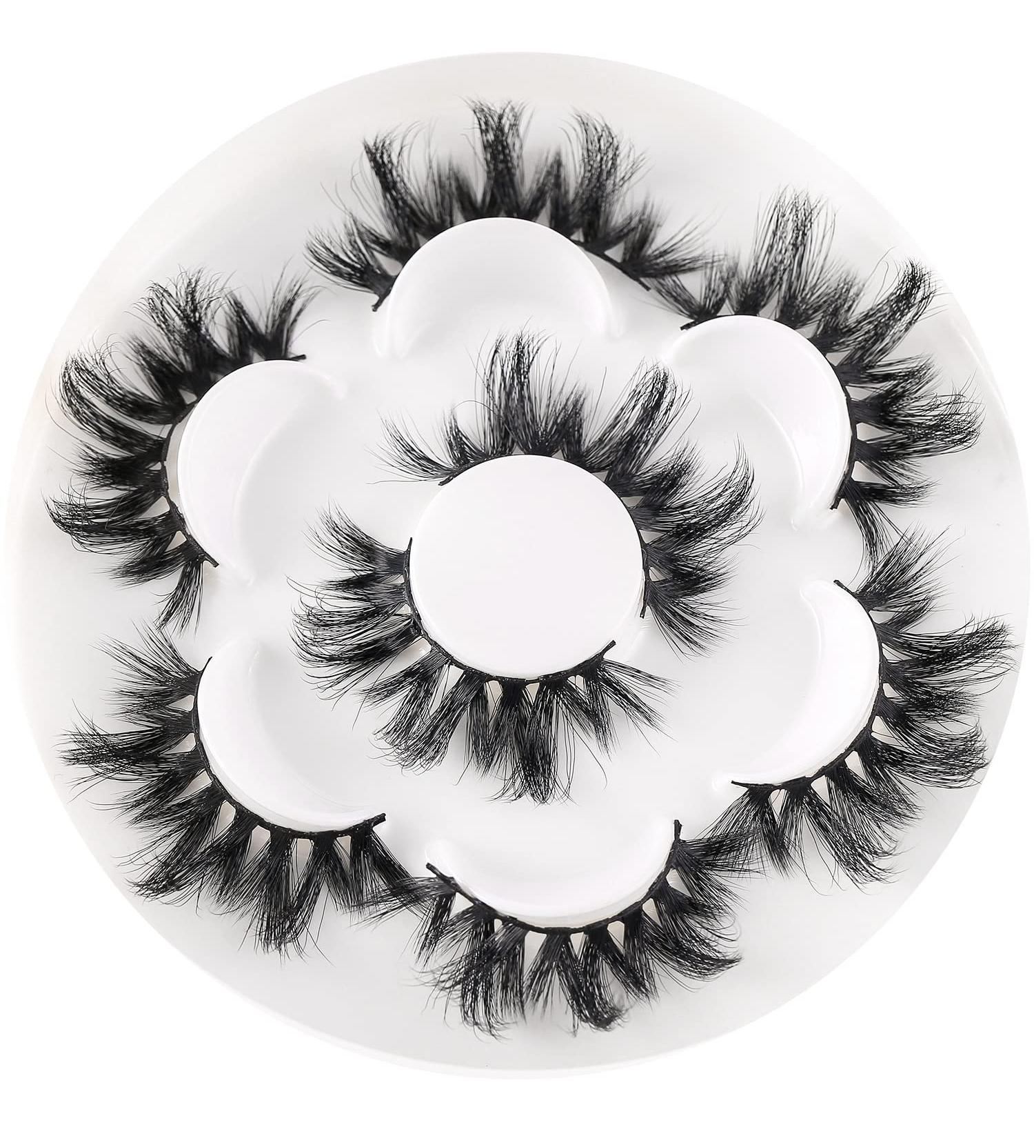 Shop 4 Pairs of 5D Handmade False Eyelashes - Fluffy & Natural Look | International Shipping Available - Buy Online on GoSupps.com