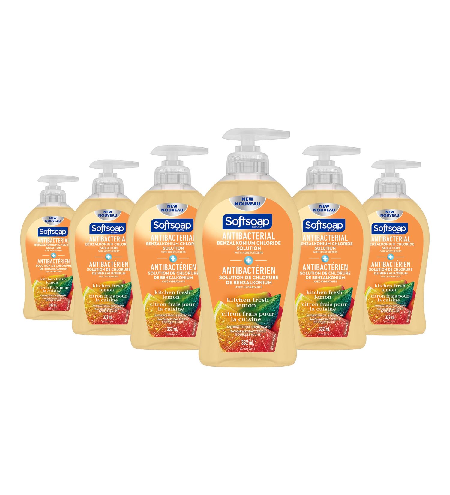 Softsoap Antibacterial Liquid Hand Soap Kitchen Fresh Hand Soap 332 mL - 6 pack - Buy Online on GoSupps.com