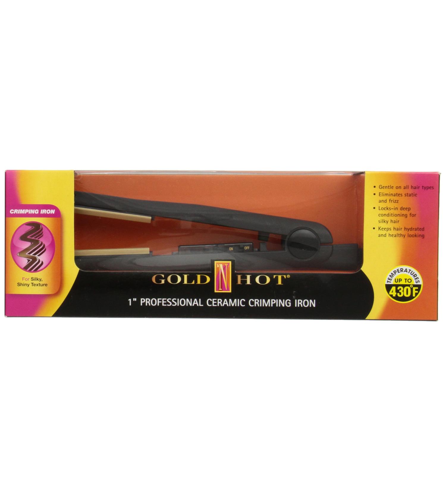 Gold N' Hot GH3010 Professional 1 Inch Ceramic Crimping Iron - Perfect Waves Every Time - Buy Online on GoSupps.com