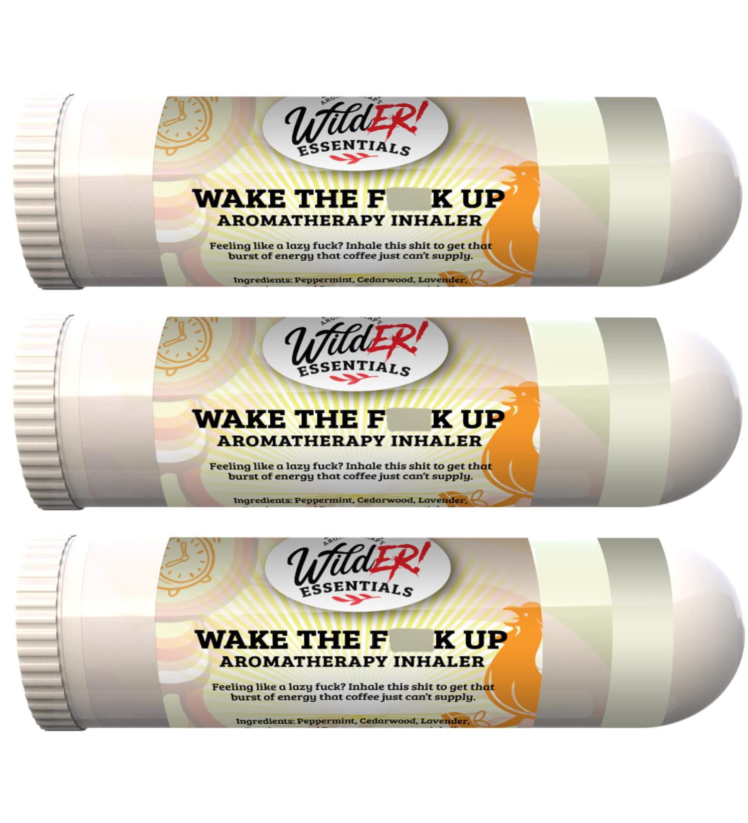 WildER Essentials Wake The f Up Aromatherapy Nasal Inhalers - 3 Pack | Premium Essential Oils for Energy & Focus - Buy Online on GoSupps.com