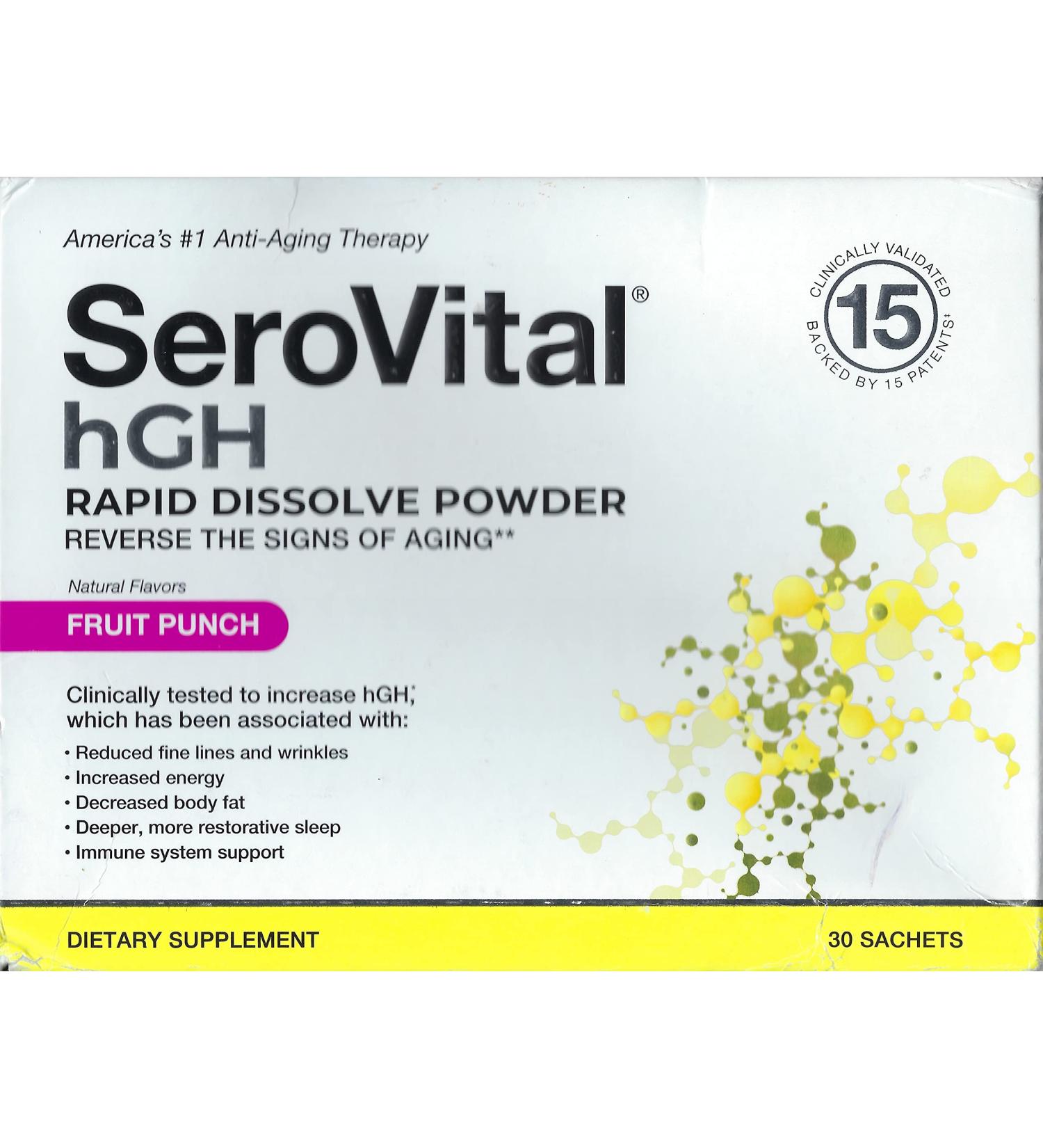 Serovital Rapid Dissolve Powder-30 sachets-SerovitalHGH (Fruit Punch) Tropical - Buy Online on GoSupps.com