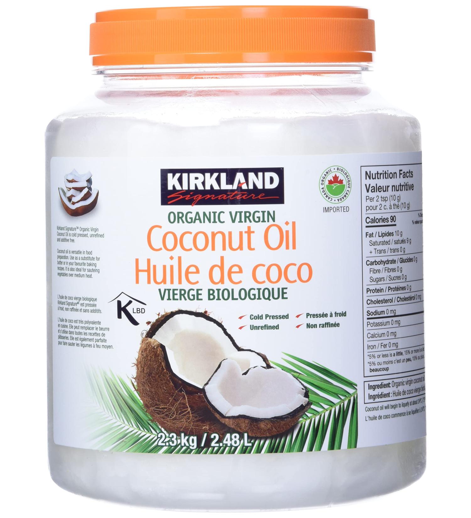 Kirkland Signature Organic Coconut Oil 84 Fl. Oz. - Pure & Unrefined for Cooking & Beauty - Buy Online on GoSupps.com