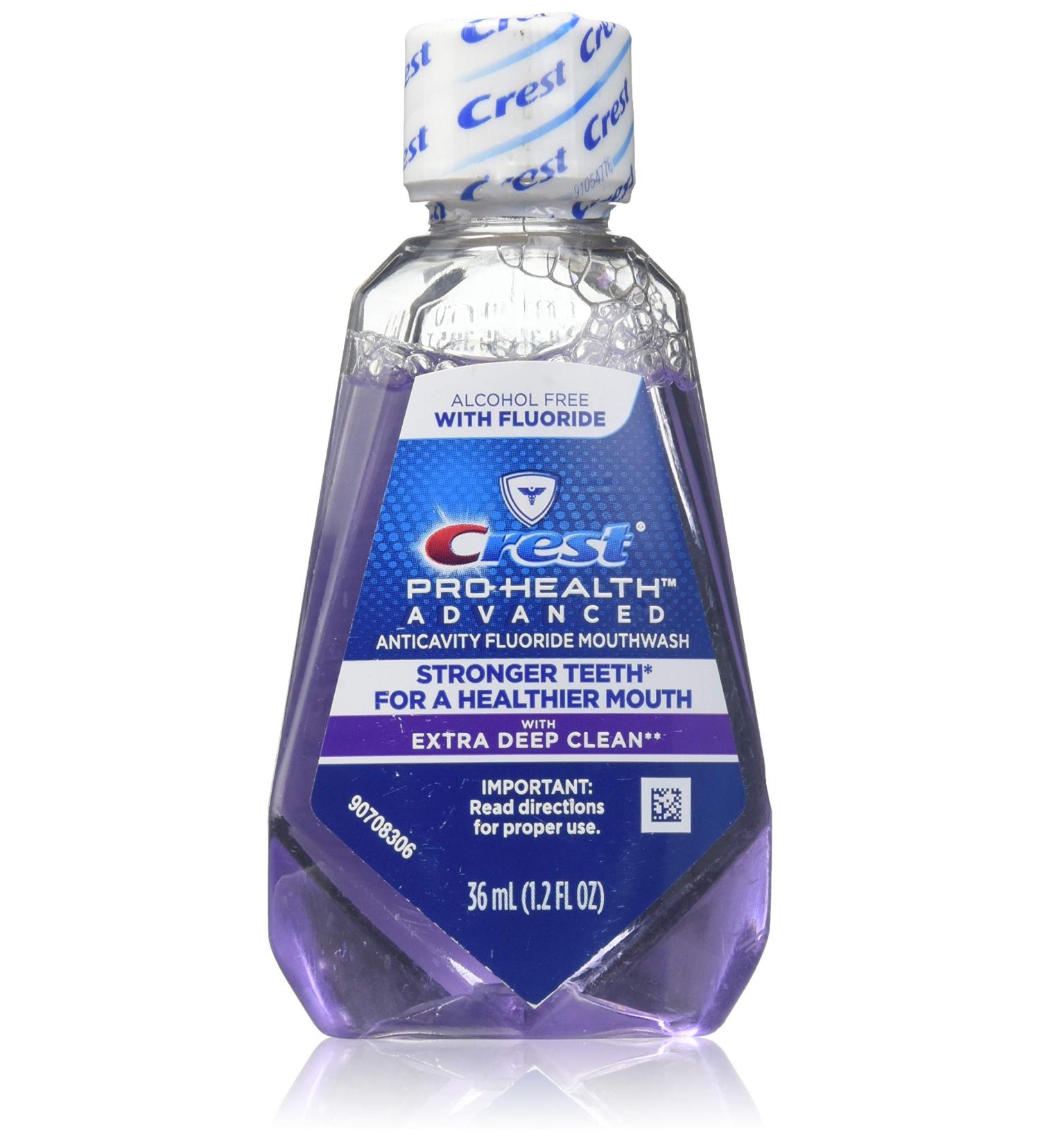 Crest Crest pro-health advanced anticavity fluoride mouthwash/rinse alcohol free travel size 36 ml (1.2 fl oz) - 12 pack