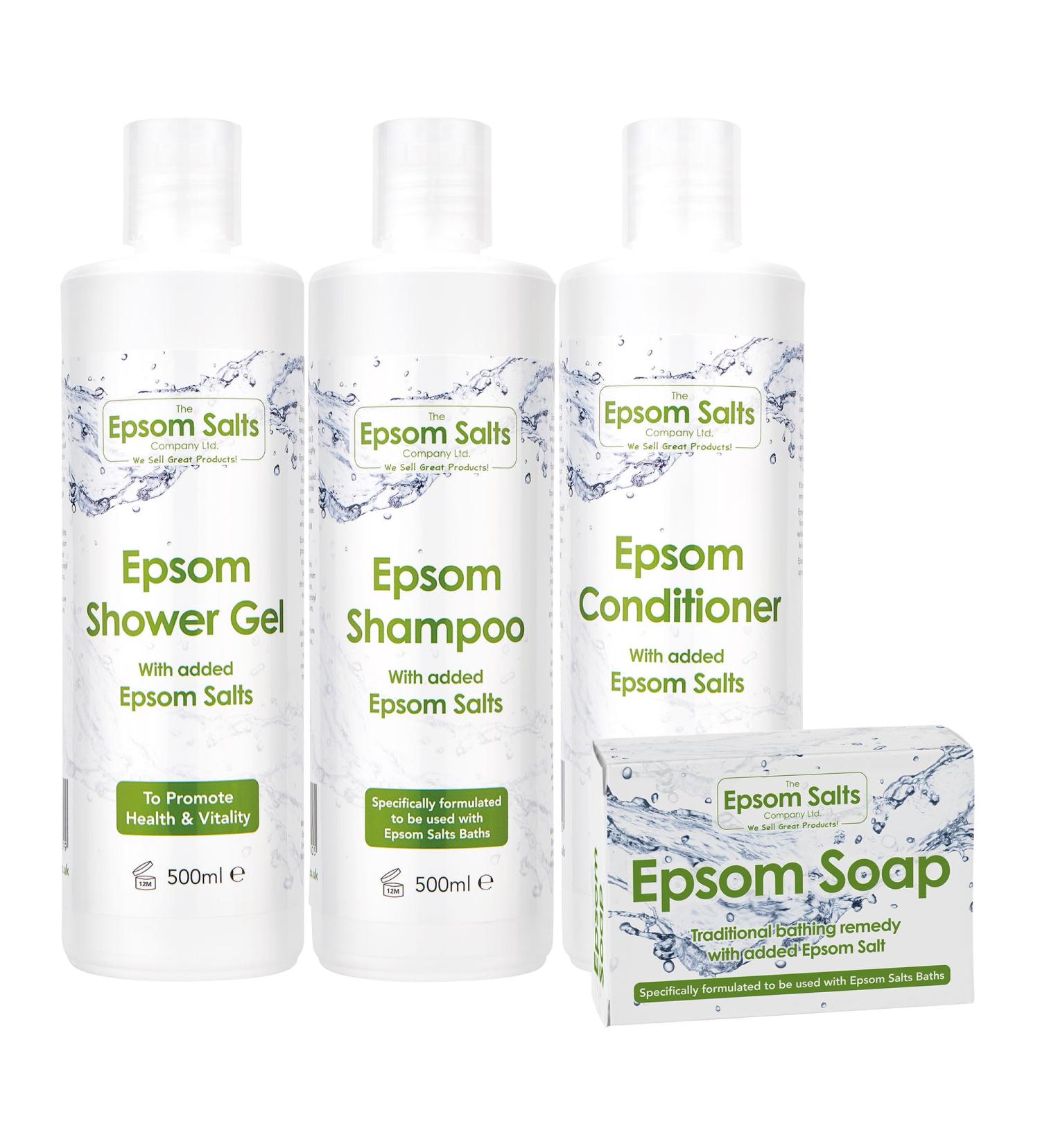 Epsom Shampoo Conditioner Shower Gel & Soap - Free Next Day Delivery