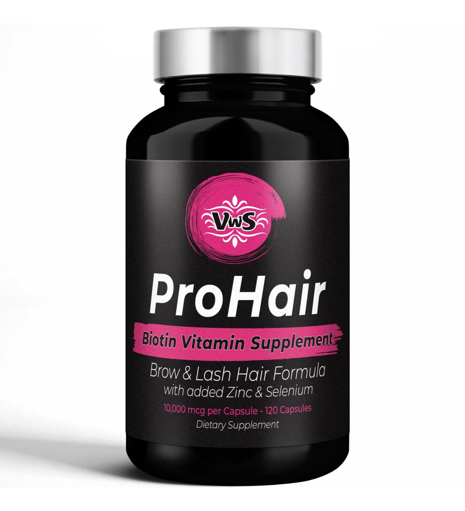 Biotin 10,000 mcg Supplement with Zinc & Selenium for Hair Growth, Strong Nails & Healthy Skin - 120 Vegan Capsules - Buy Online on GoSupps.com