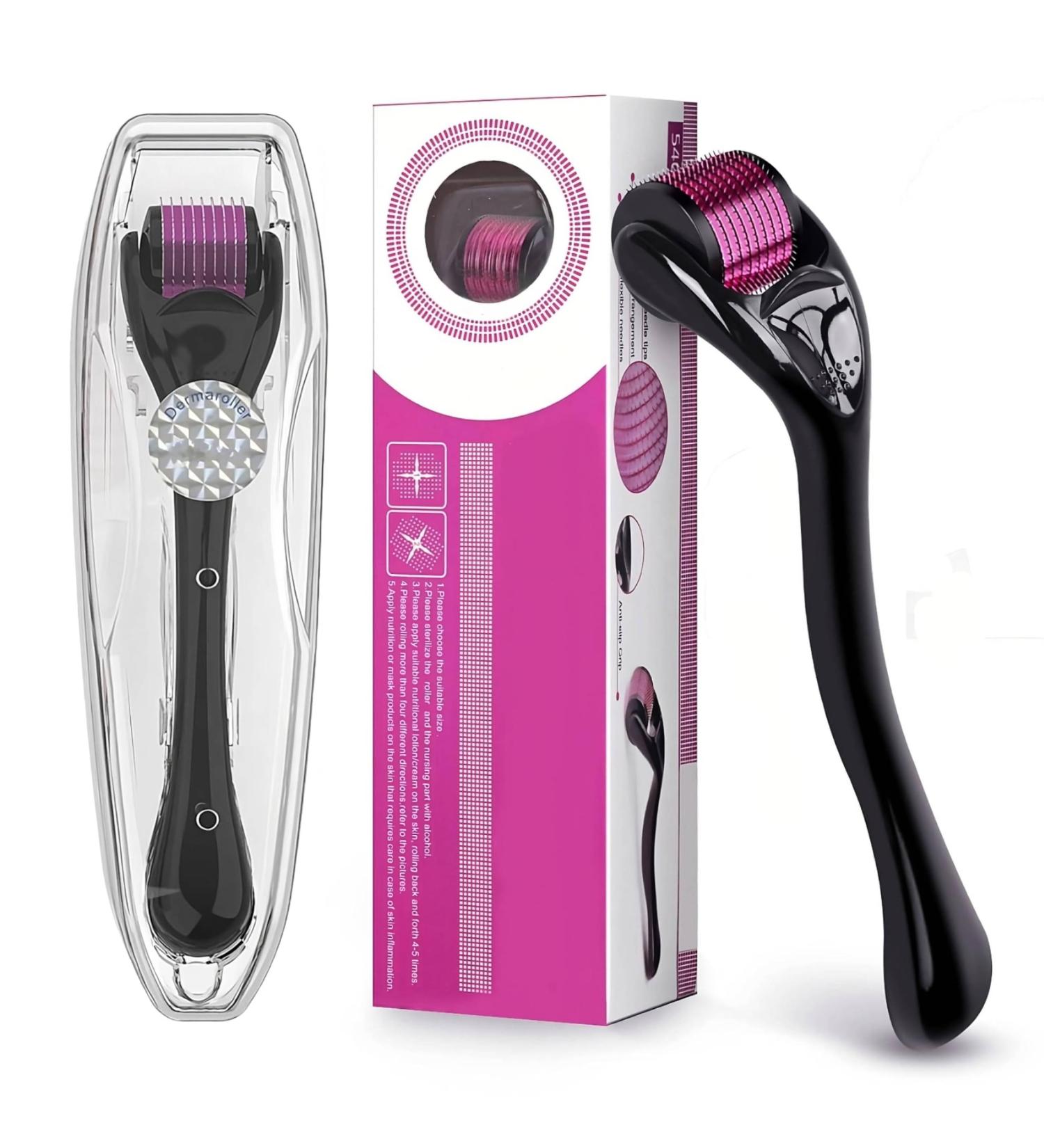 0.25mm Derma Roller Hair Growth Women and Men Microneedling Scalp Roller for Skin Rejuvenation 540 Micro Needles with Carry Case Dermaroller Face toning Device (DERMA 0.25 MM) 1 count (Pack of 1) - Buy Online on GoSupps.com