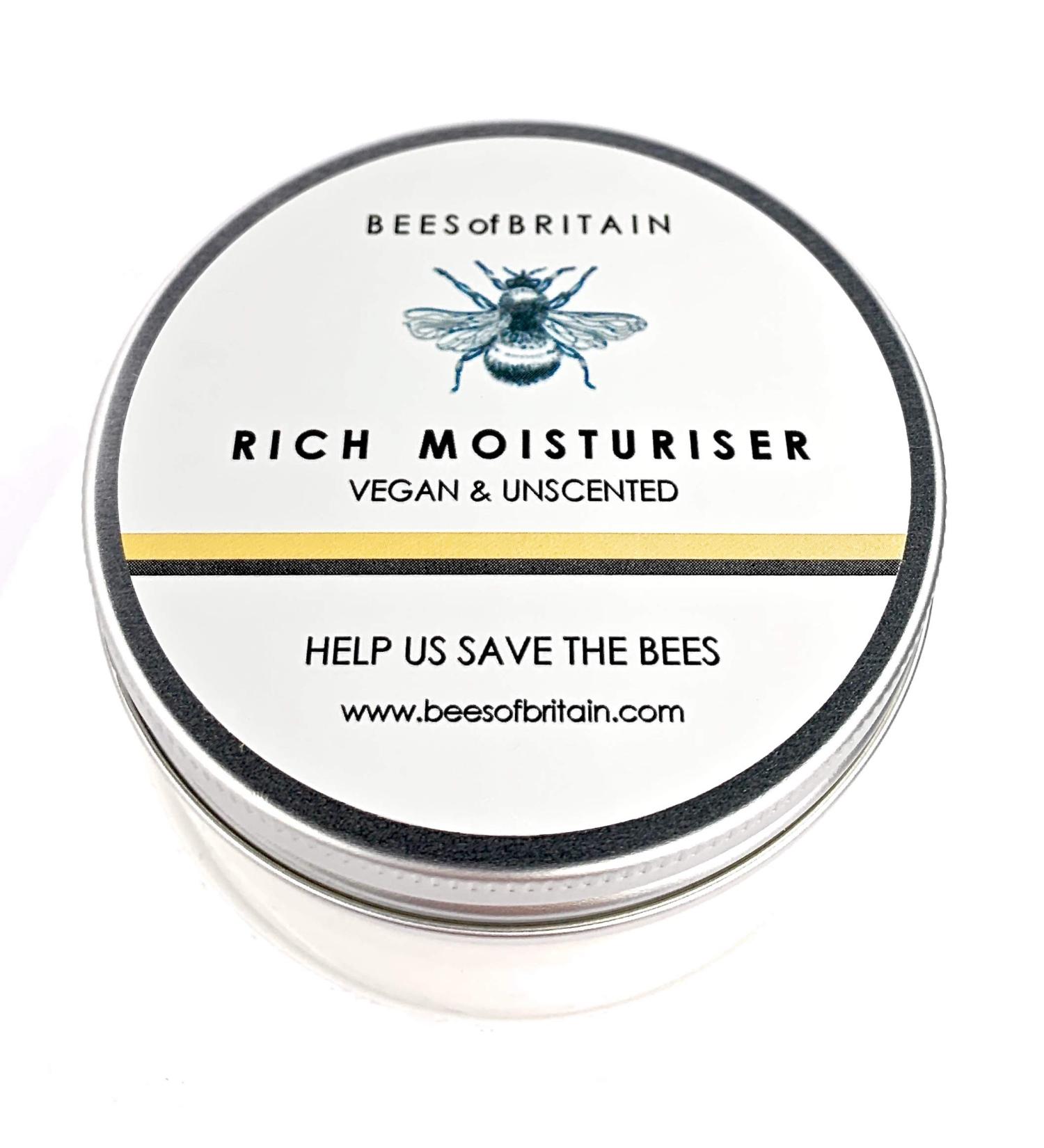 BEES of BRITAIN - 99% Natural Face Cream - Unscented. Soothe Nourish Hydrate Dry Skin. pH 5.5 Sensitive Skin. We Donate 5% of our Profit to Save Bees + Pollinators.100g - Buy Online on GoSupps.com