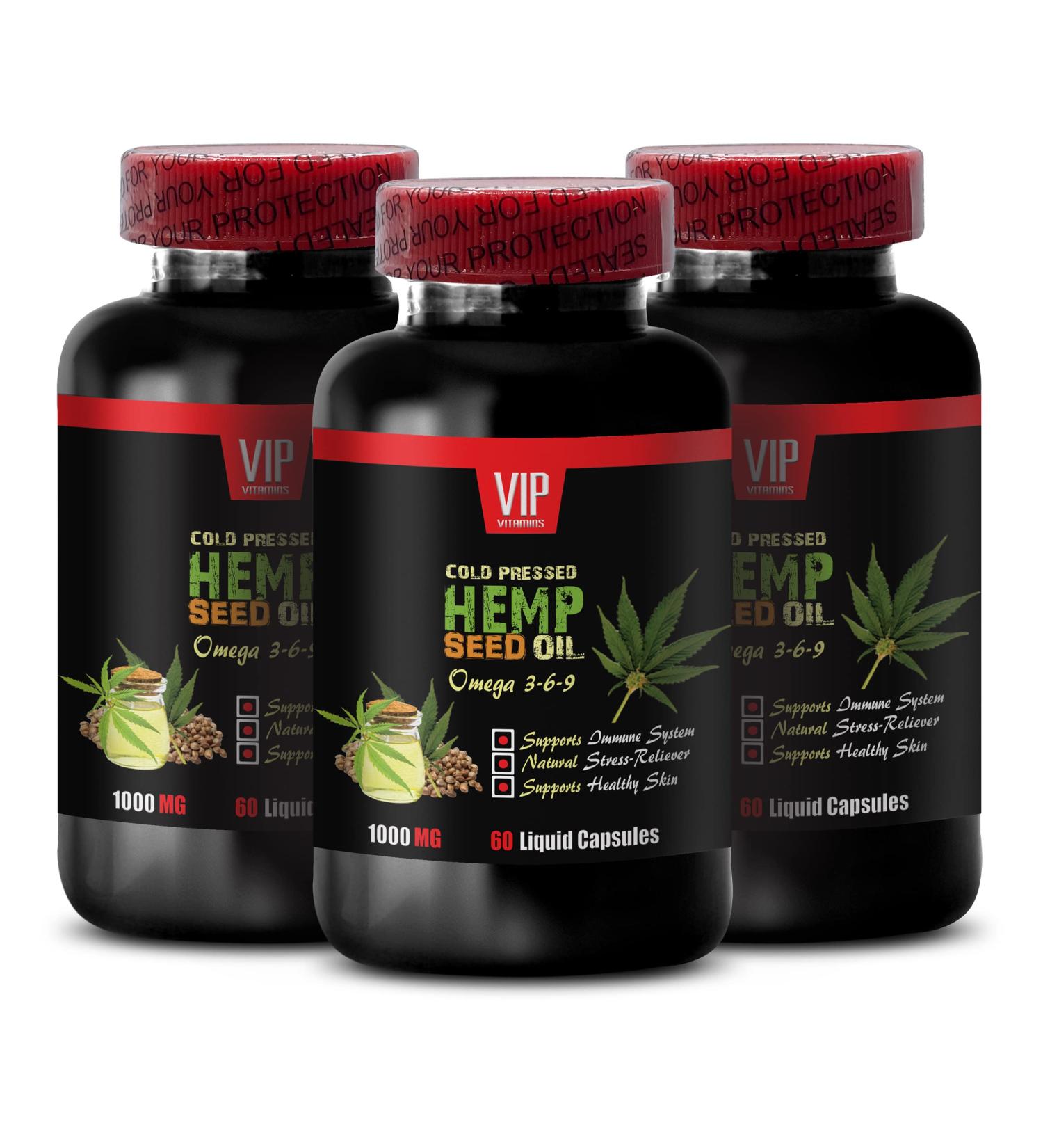 Hemp Seed Oil Capsules - Organic Hemp Seed Oil 1400MG - Fatty Acid Complete Hemp Seed for Hair Hemp Extract Omega 3 Hemp Oil Hemp Seed Oil for Skin Hemp Seed Oil Omega 3 6 9-3 Bottles 180 Caps - Buy Online on GoSupps.com