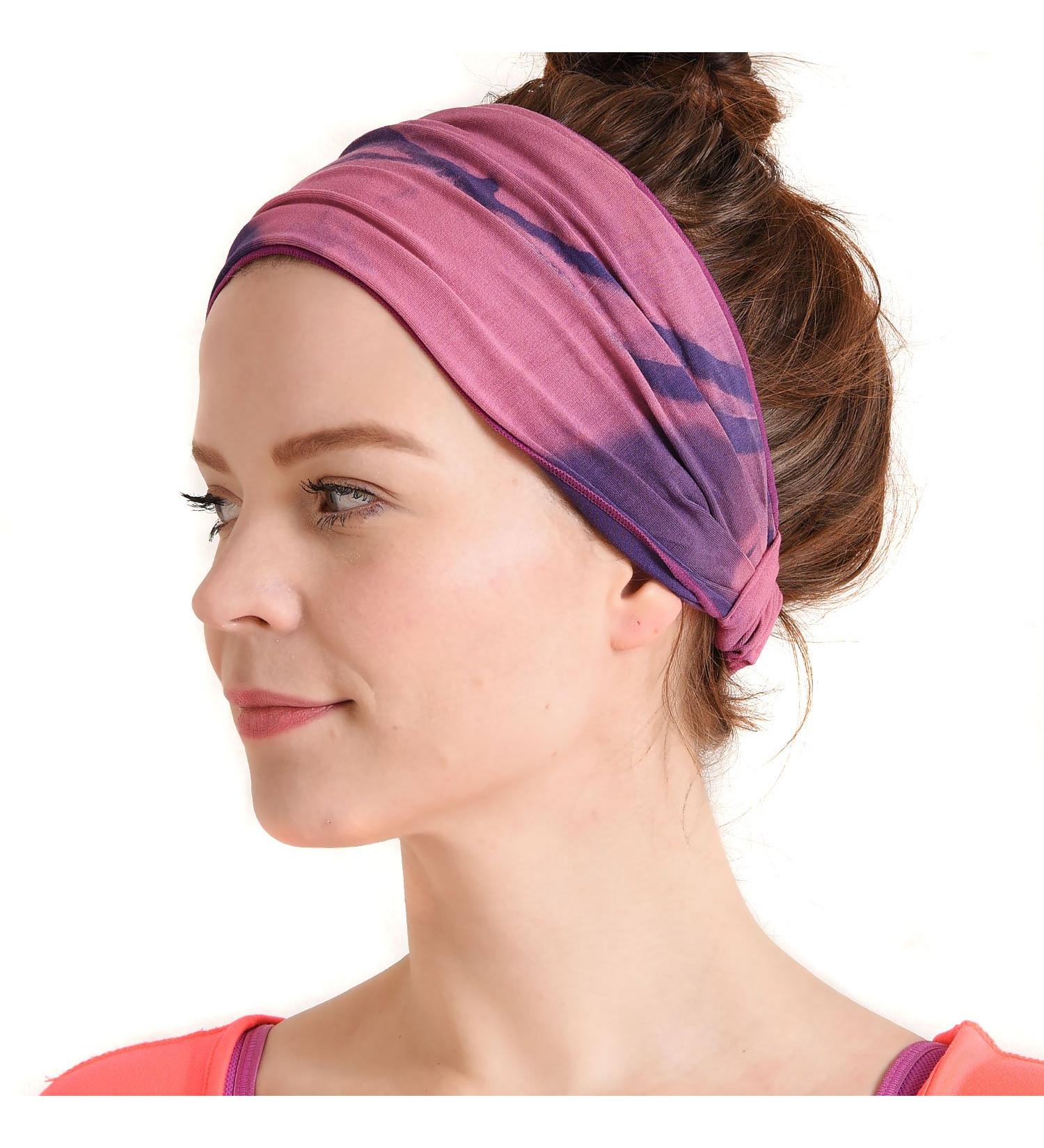 Buy CHARM Ladies Headband Bandana - Hand Dyed Japanese Hair Marble Purple | Stylish & Unique Hair Accessories - Buy Online on GoSupps.com