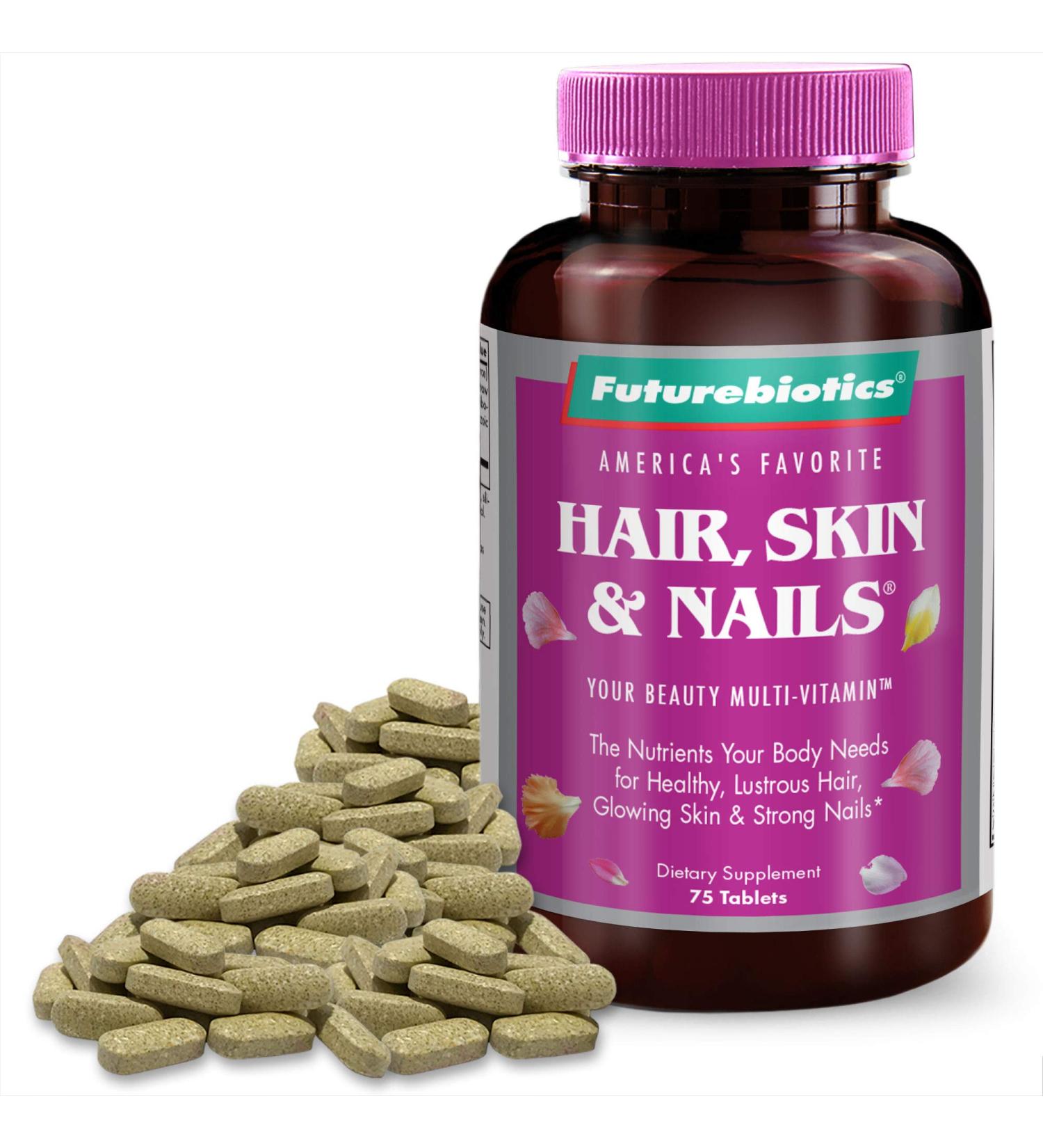 Futurebiotics Hair Skin & Nails Beauty Multivitamin 75 Tablets Unflavored 75 Count (Pack of 1) - Buy Online on GoSupps.com