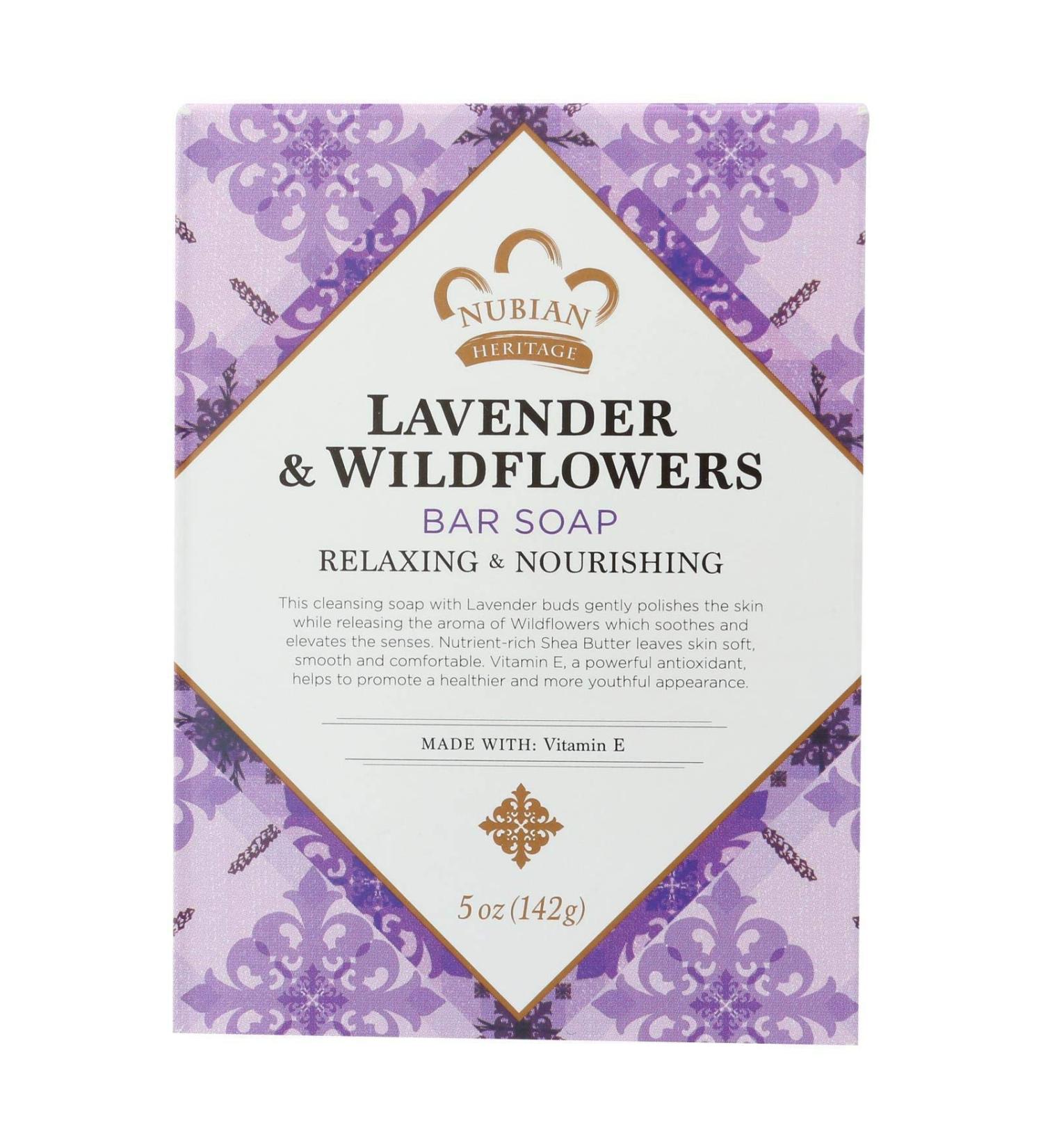 Nubian Heritage Bar Soap Lavender And Wildflowers - 5 oz