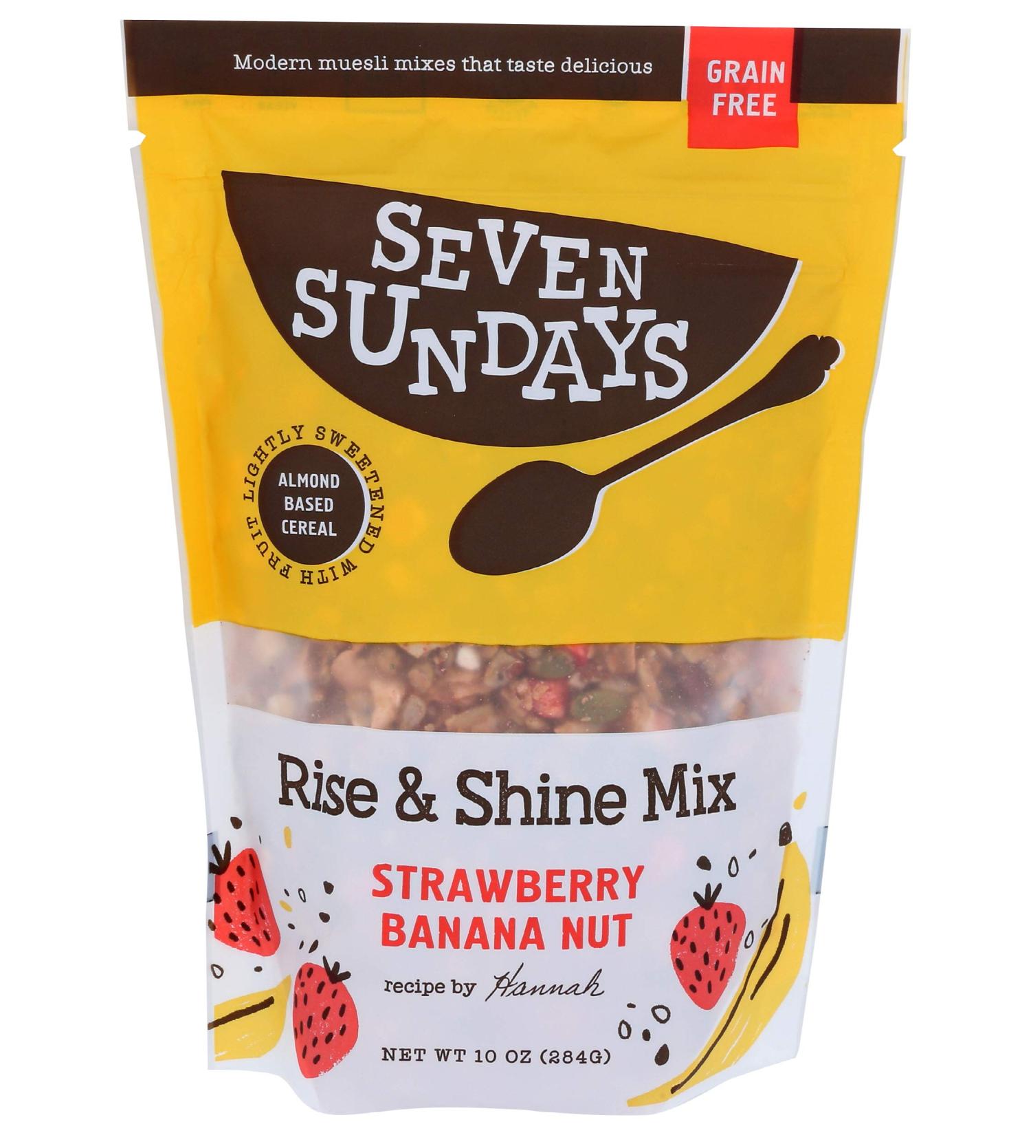 Seven Sundays Keto Rise & Shine Muesli - Strawberry Banana | 10 oz, 5G Net Carbs, Grain & Gluten Free, No Sugar Added - Buy Online on GoSupps.com