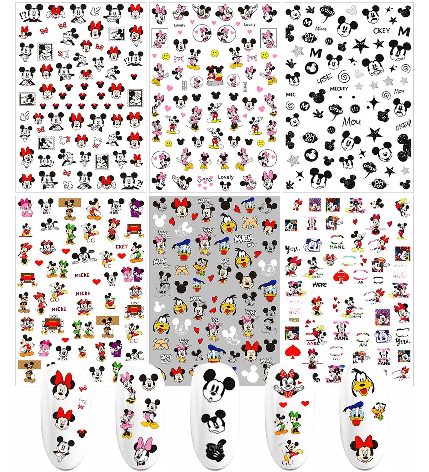Cute Cartoon Nail Decals - 3D Self-Adhesive Nail Stickers for Women, Girls, and Kids - Manicure Accessories with 480+ Designs - Nail Gifts for All Ages - 6 Sheets - Buy Online on GoSupps.com