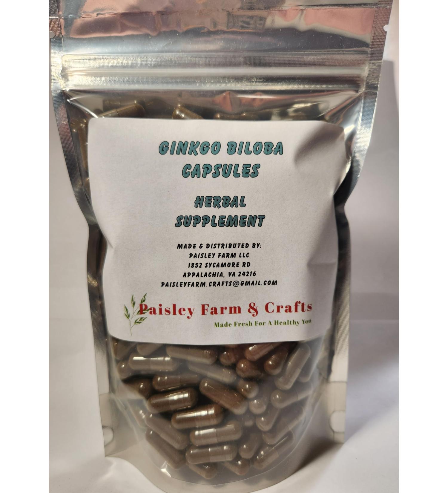 PAISLEY FARM & CRAFTS MADE FRESH FOR A HEALTHY YOU Ginkgo Biloba Powder Capsules 300 Ct