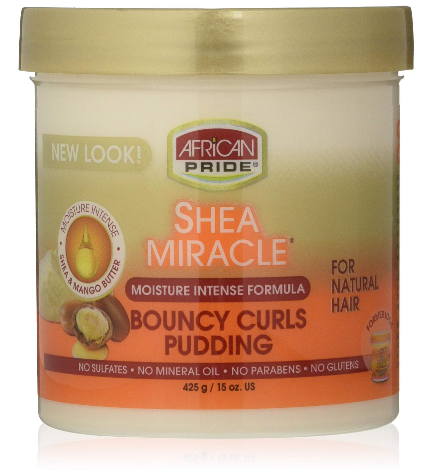 African Pride Shea Miracle Bouncy Curls Pudding 15 Oz - Define Curls & Coils, Tame Frizz with Shea & African Mango Butter - Buy Online on GoSupps.com