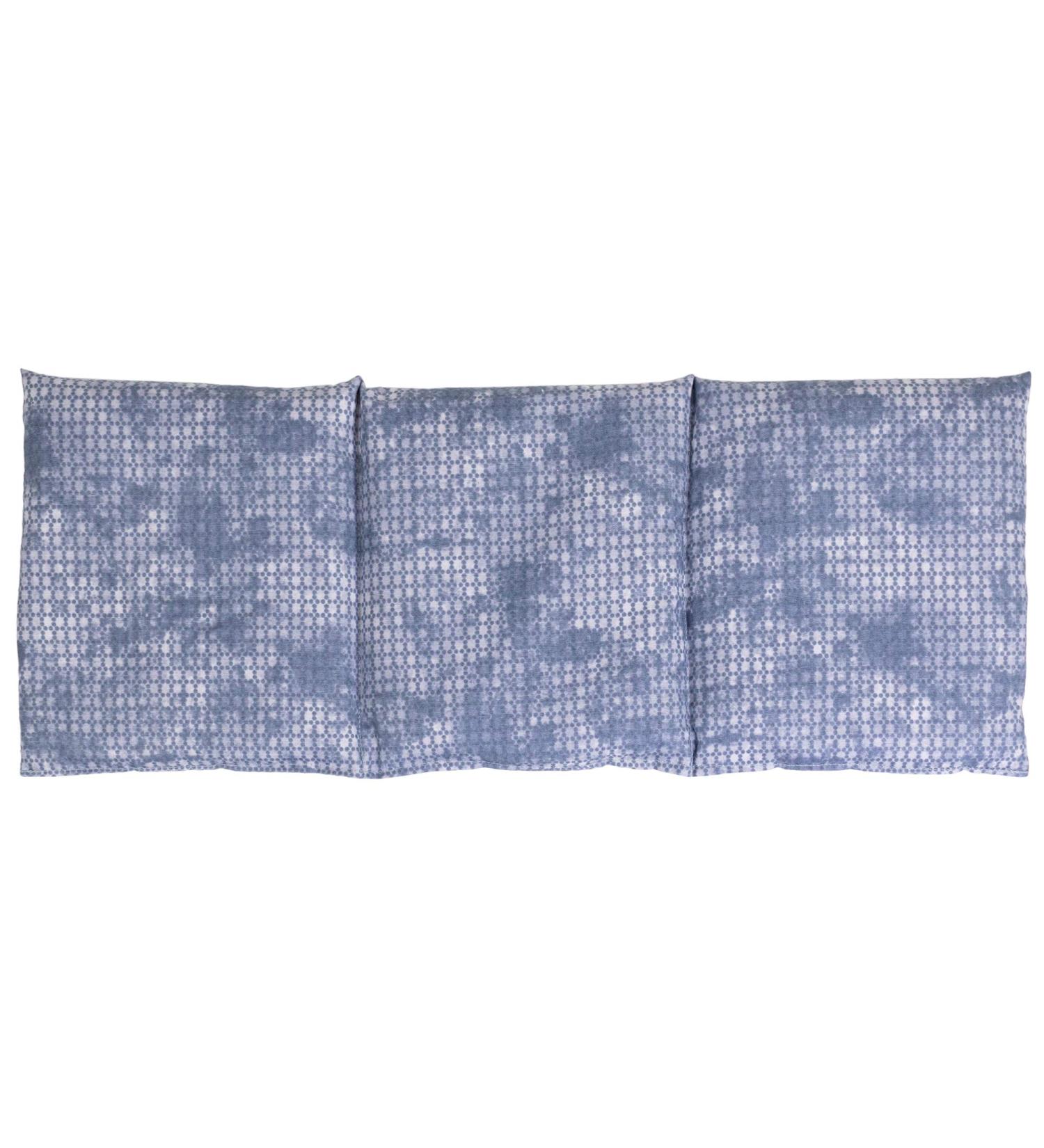Large 50x20cm Spelt Pillow - Grey-Blue 3-Chamber Grain Pillow for Heat & Cold Therapy - Buy Online on GoSupps.com
