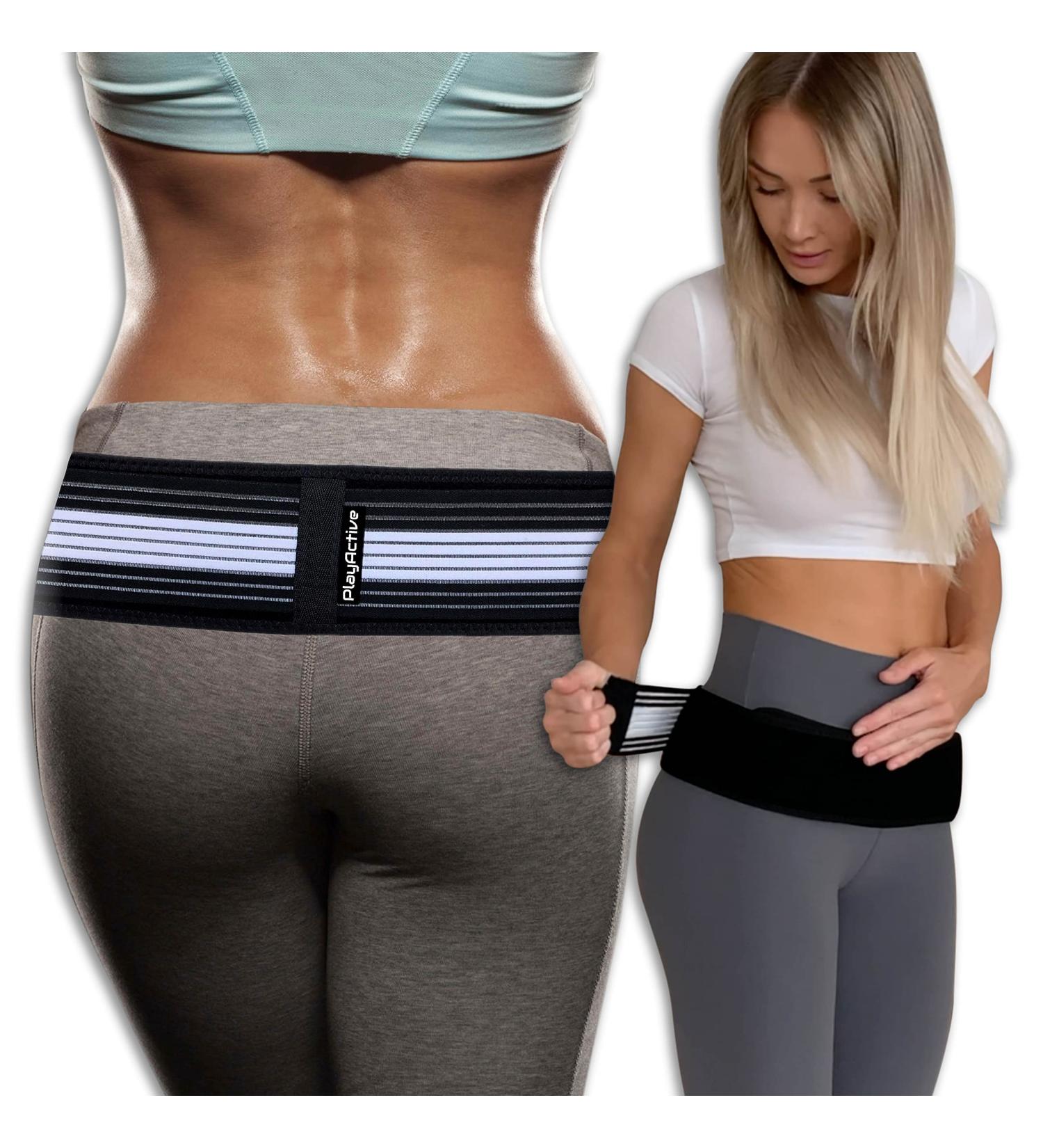 PlayActive Sacroiliac SI Joint Hip Belt - Lower Back Support Brace for Men and Women - Regular Size (Hip 30-40) - Pelvic Support Belt for Hip Pain Relief - Buy Online on GoSupps.com