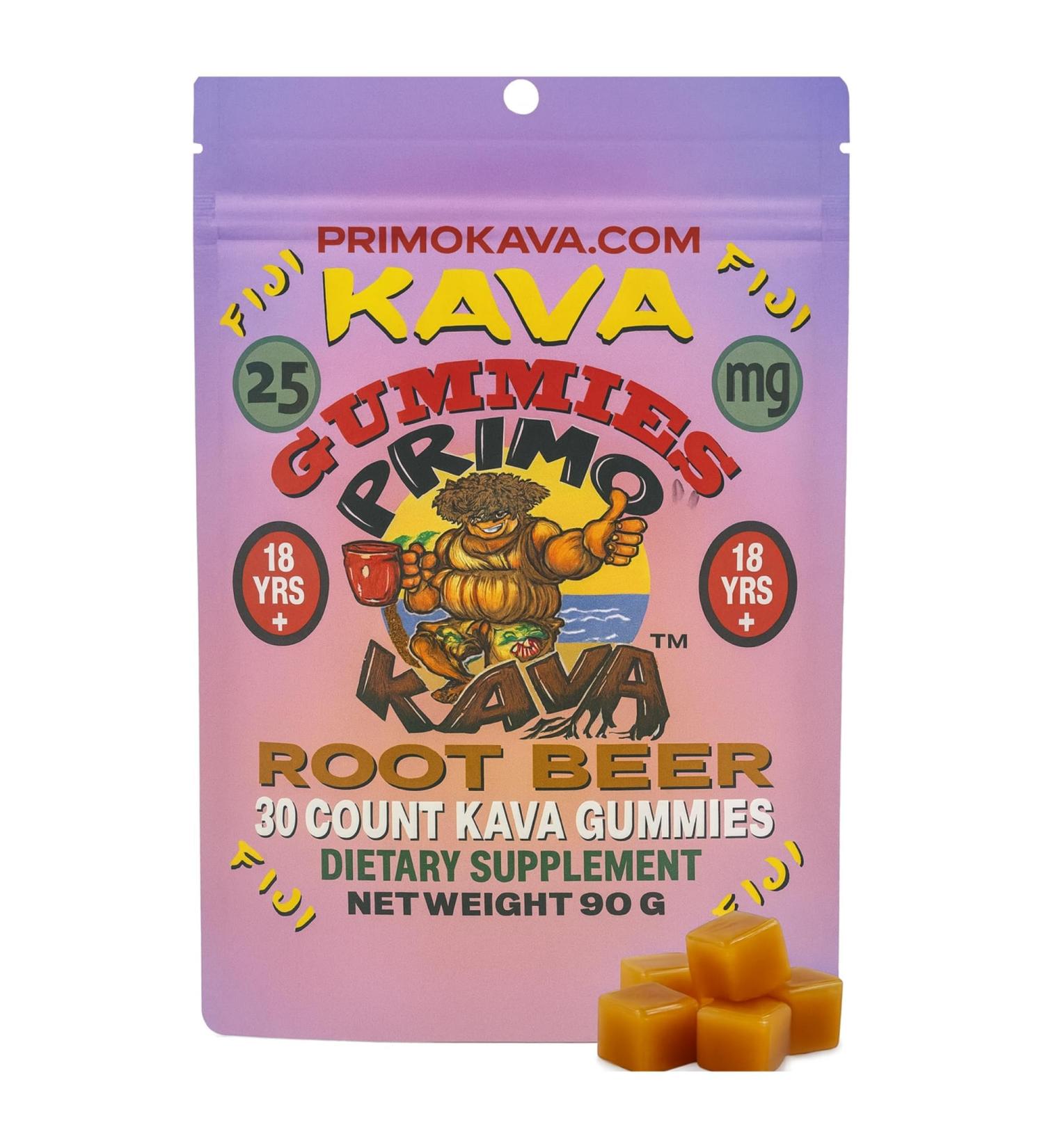 Kava Kava Gummies 25mg Strong Noble Kava with 25mg Kavalactones for Calm & Relaxation Fast-Acting Fiji Kava Root Extract Certified 3rd Party Testing - Root Beer Flavor 15 Count - Buy Online on GoSupps.com