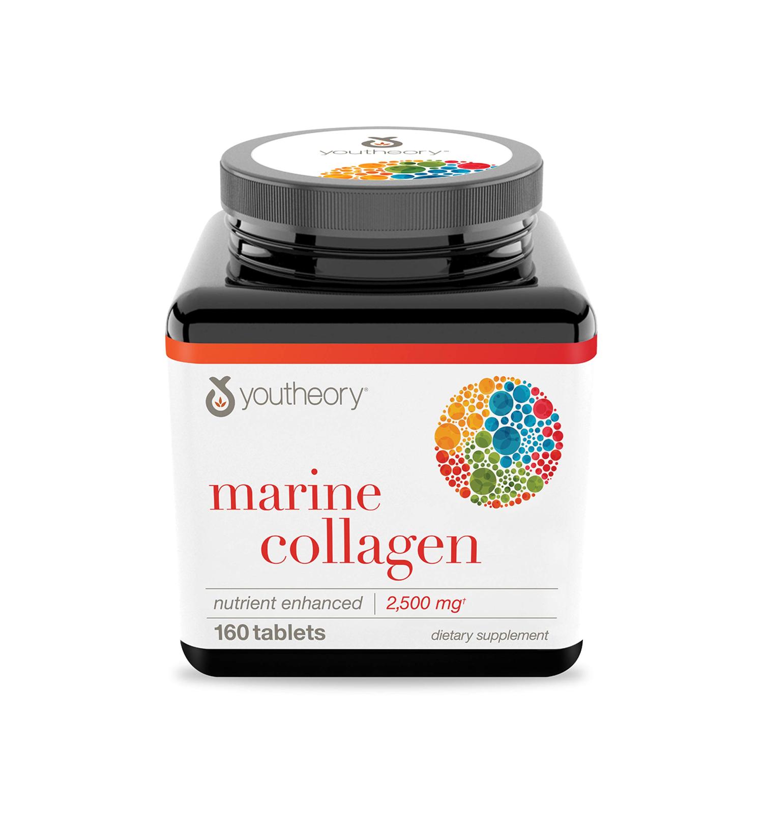 Youtheory Marine Collagen with 18 Amino Acids - 160 Count for Youthful Skin & Joint Support - Buy Online on GoSupps.com