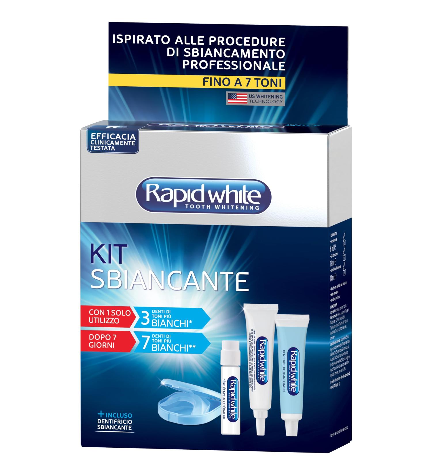 Rapid White Tooth Whitening Set - Accelerator Gel Toothpaste & Mask - Brighten Your Smile Globally - Buy Online on GoSupps.com