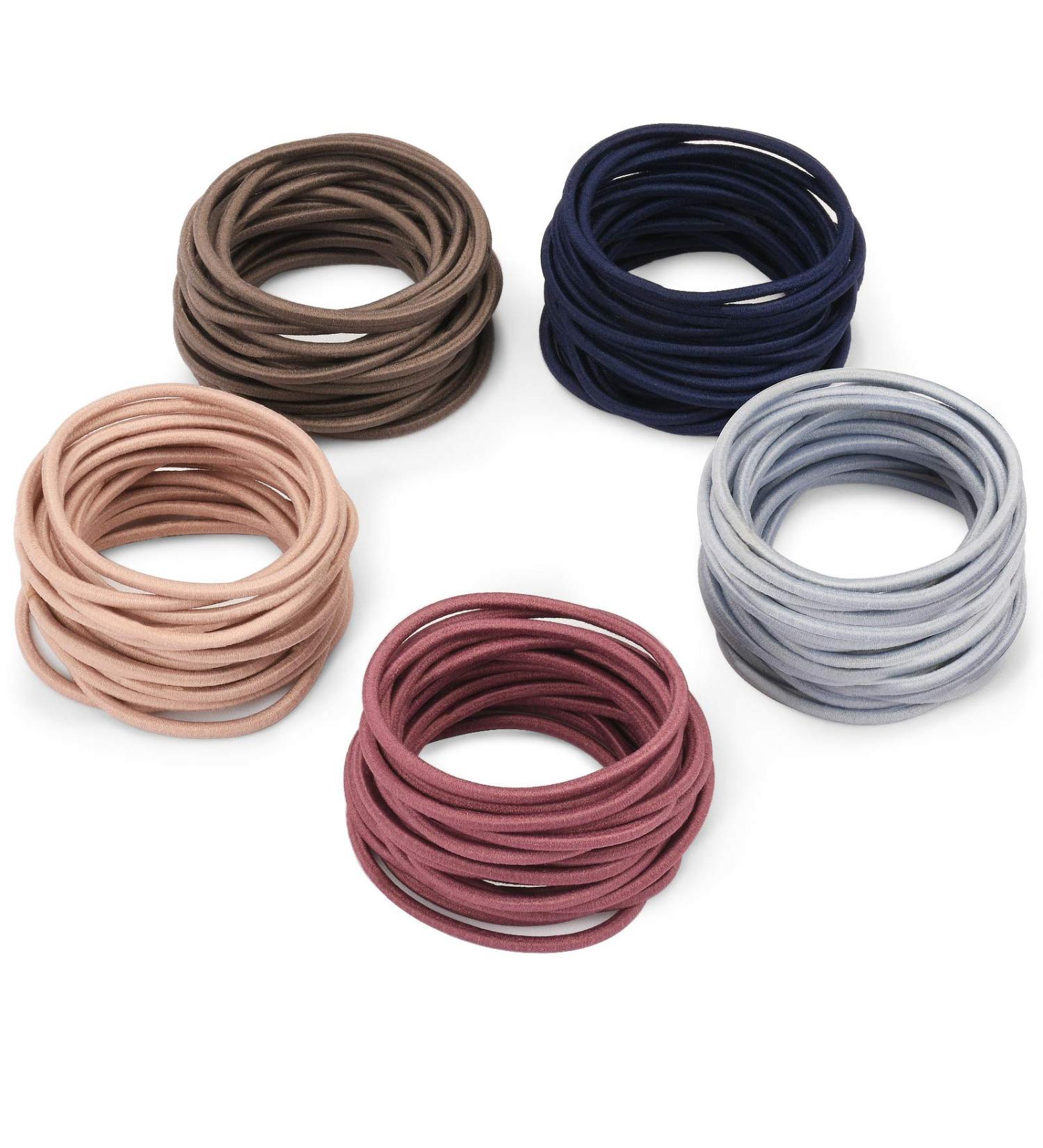 100 Piece Elastic Hair Ties Set for Women - Multi-Colored Hair Ties for All Hair Types - Buy Online on GoSupps.com