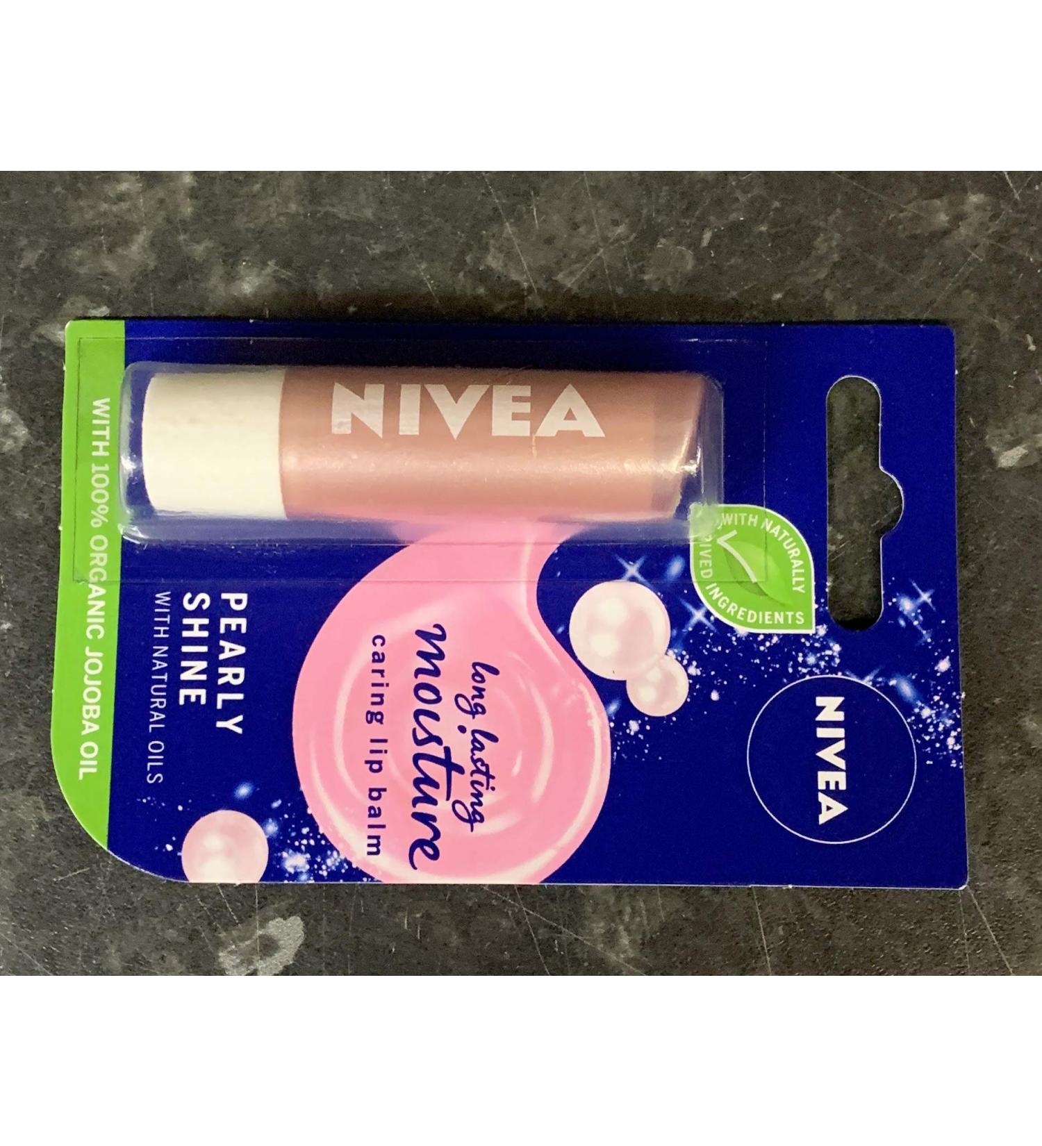 Nivea Lip Balm Care Pearly Shine 4.8g | Pearl & Shine Silk Extract x 3 Packs by Nivea