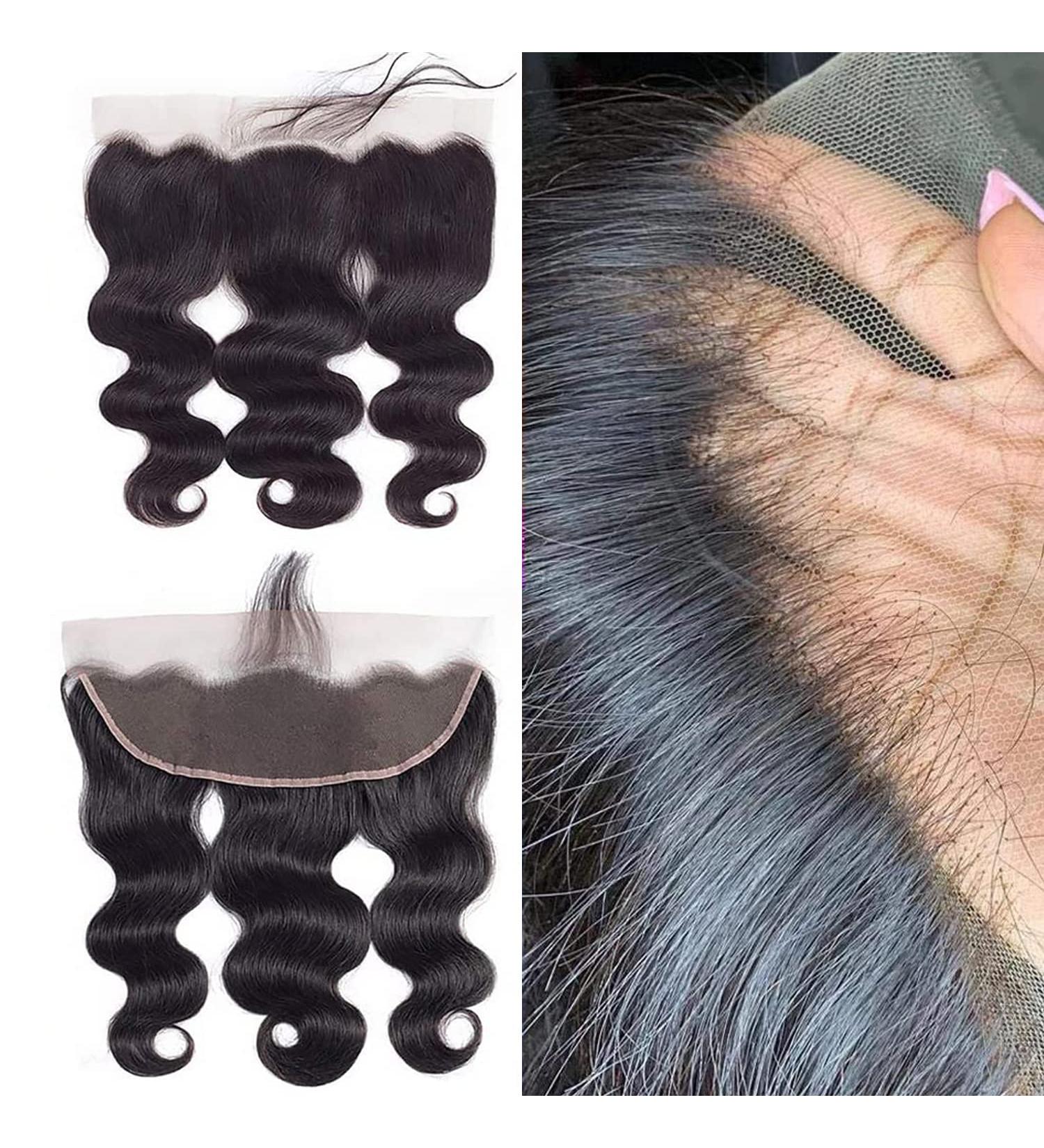 10 Inch Body Wave HD Transparent Lace Frontal Closure - Unprocessed Brazilian Virgin Human Hair for Black Women - 150% Density - Buy Online on GoSupps.com