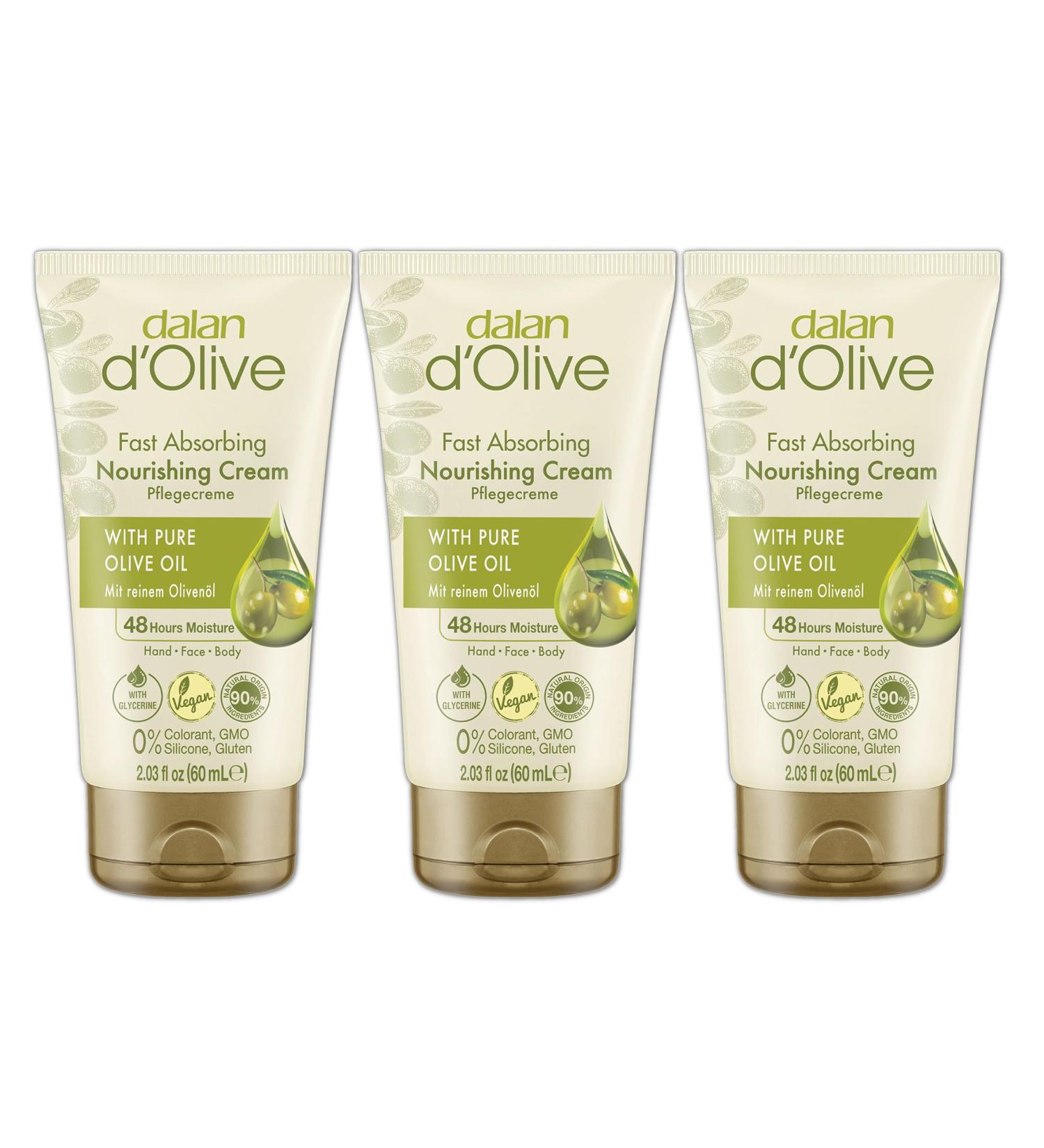 Buy 3x Dalan d Olive Hand and Body Cream 60ml Set - Nourishing Olive Oil Formula | International Shipping Available - Buy Online on GoSupps.com