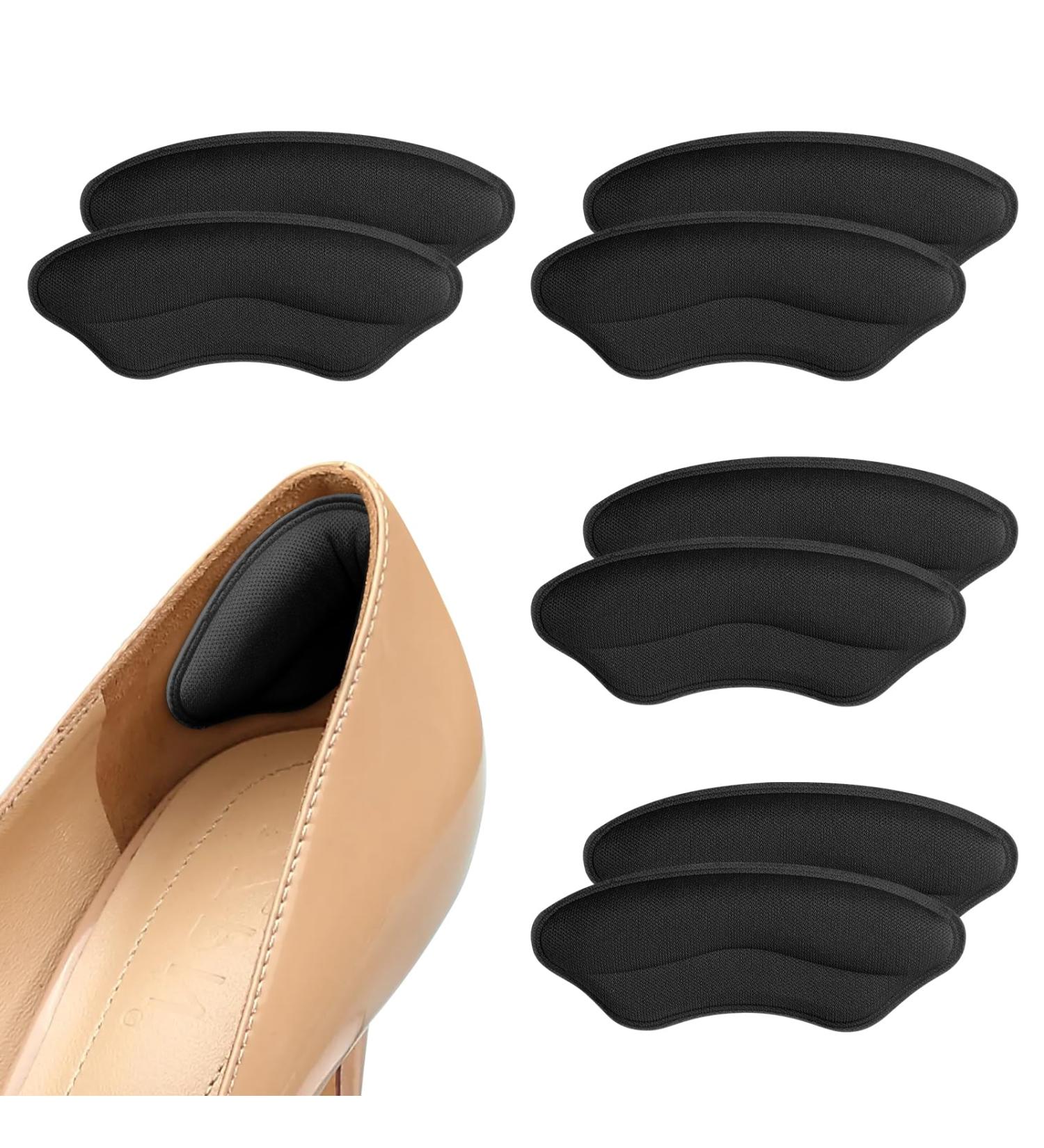 Clundoo Anti-Slip Heel Cushions - 8 Pieces (4 Pairs) Self-Adhesive for Big Shoes Blister Prevention for Leather & High Heels - Buy Online on GoSupps.com
