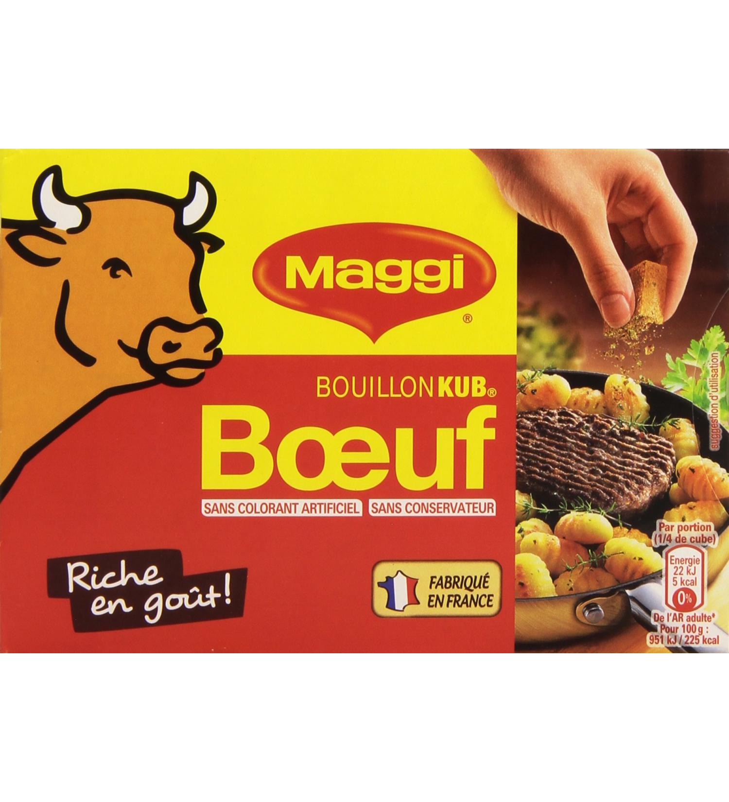 Nestl Maggi Bouillon Kub Beef Flavor (18 Cubes) 180 g (18 x 10 g) - Buy Online on GoSupps.com
