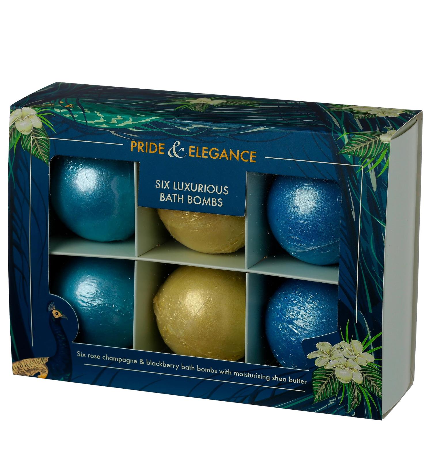Puckator Set of 6 Pride & Elegance Luxury Mini Bath Bombs with Shea Butter - Birthday Gifts for Mum or Her Gifts for Girls - Bath Bomb for Women Spiritual Self Care Gifts for Women Bath Accessories - Buy Online on GoSupps.com