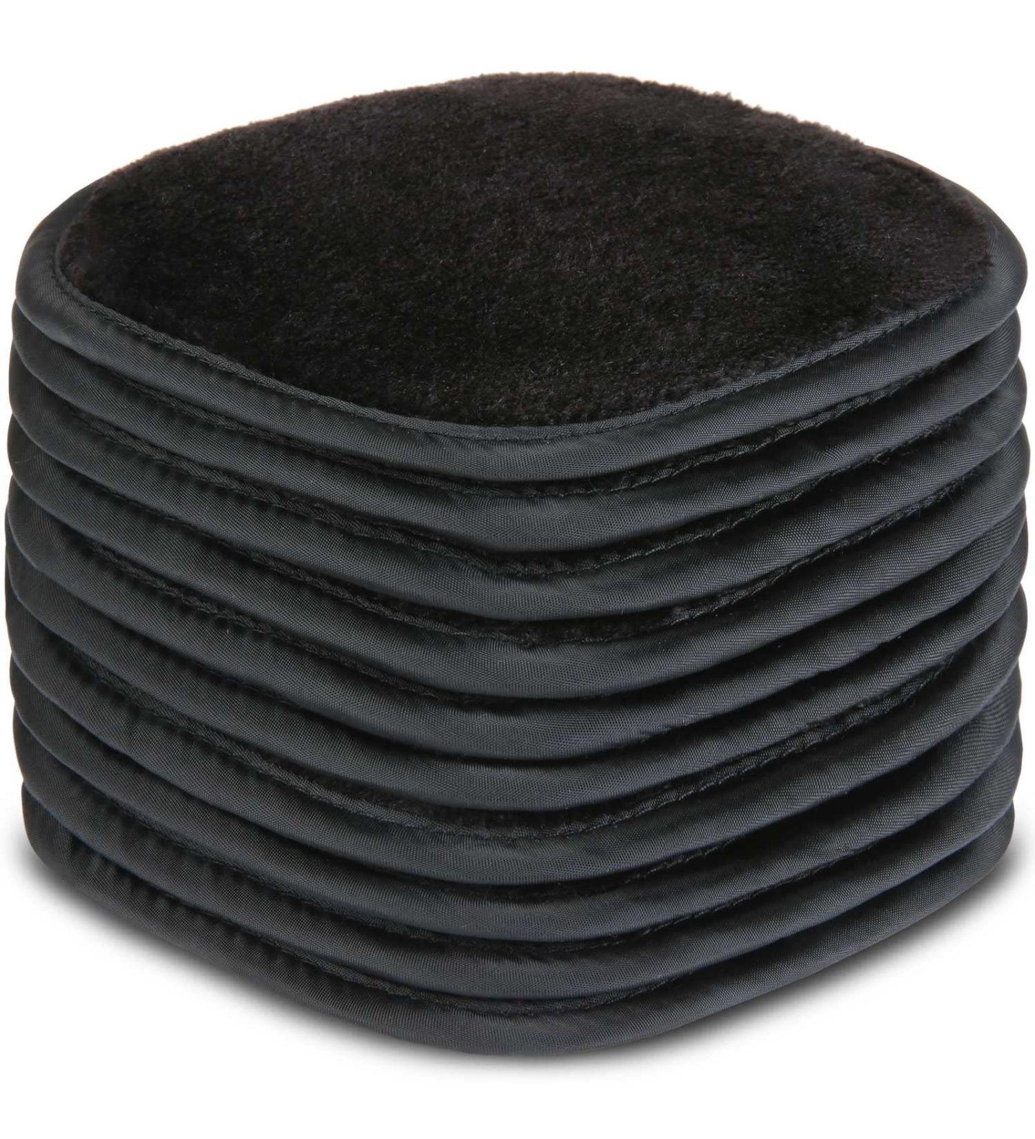Reusable Microfiber Makeup Remover Cloth (10 Pack) - Gift Box Packaging, Black 5x5 Inch Pads for Women - Buy Online on GoSupps.com