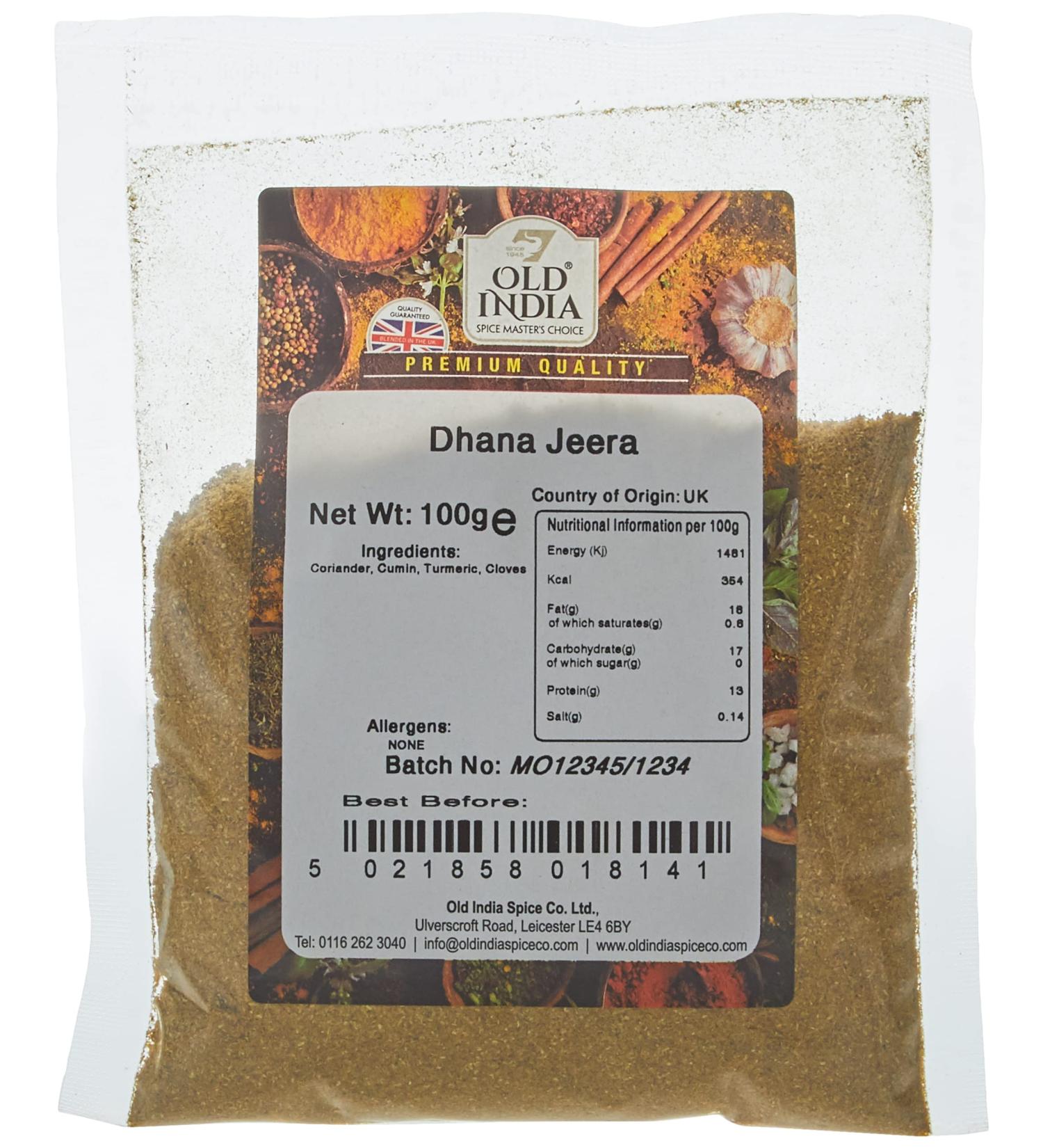 Old India Dhana Jeera 100g - Premium blend of coriander and cumin seeds - Buy Online on GoSupps.com
