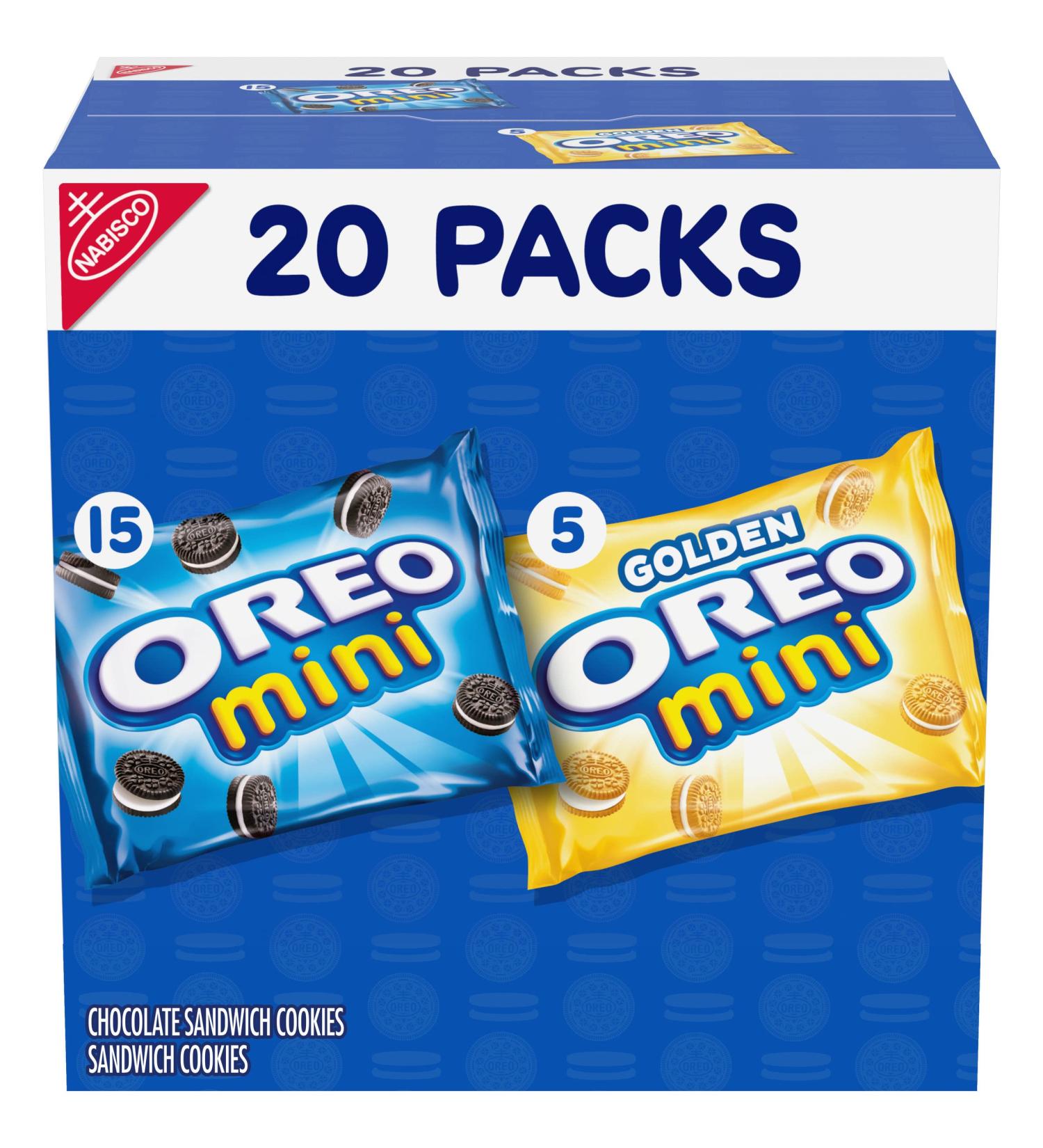 OREO Mini Mix Sandwich Cookies Variety Pack - 20 Snack Packs | Delicious Snacking Options for On-the-Go! - Buy Online on GoSupps.com