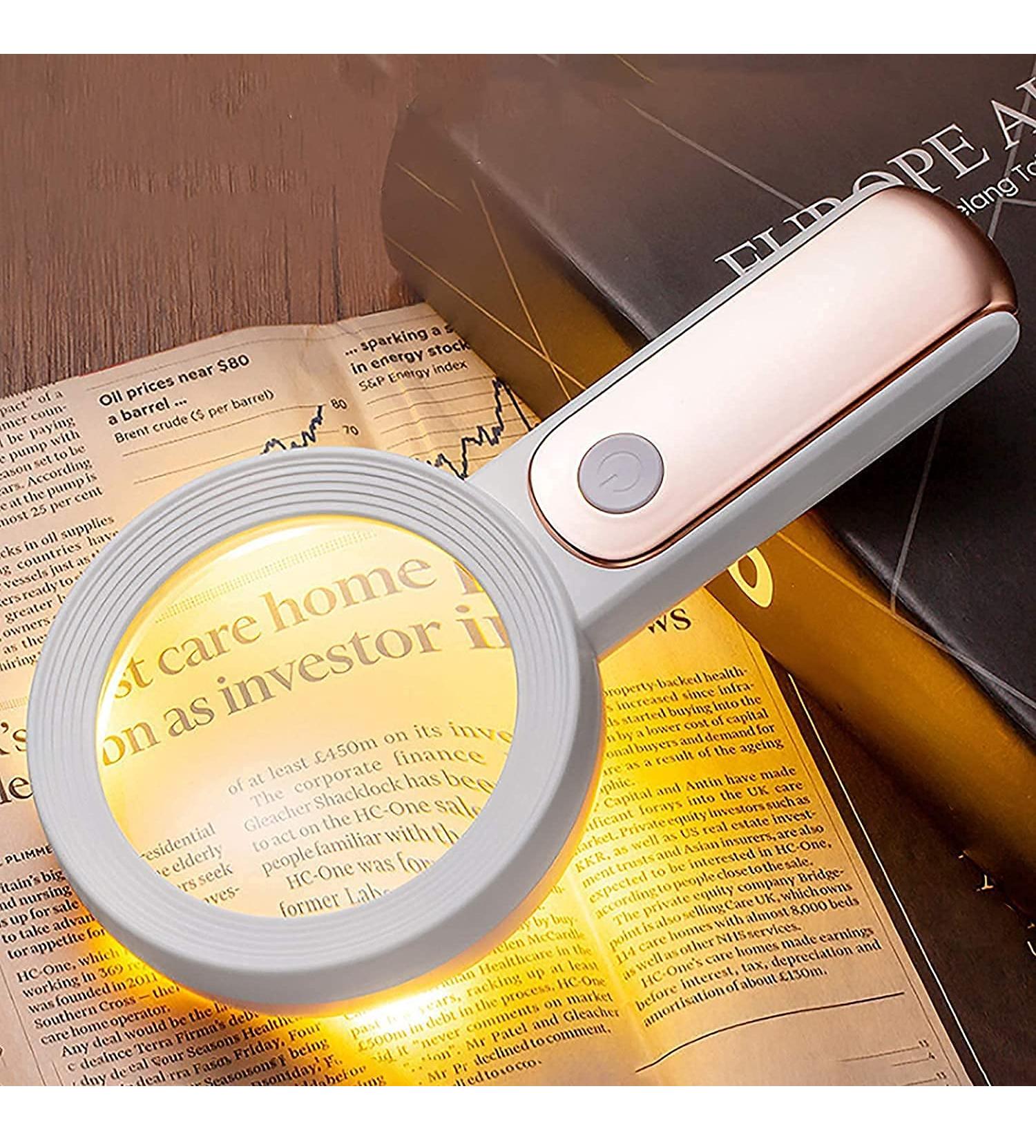 Magnifying Glass 18LED Lighting Magnifying Glass Magnifying Glass 30X Hand-held Large Magnifying Glass Magnifier - Buy Online on GoSupps.com