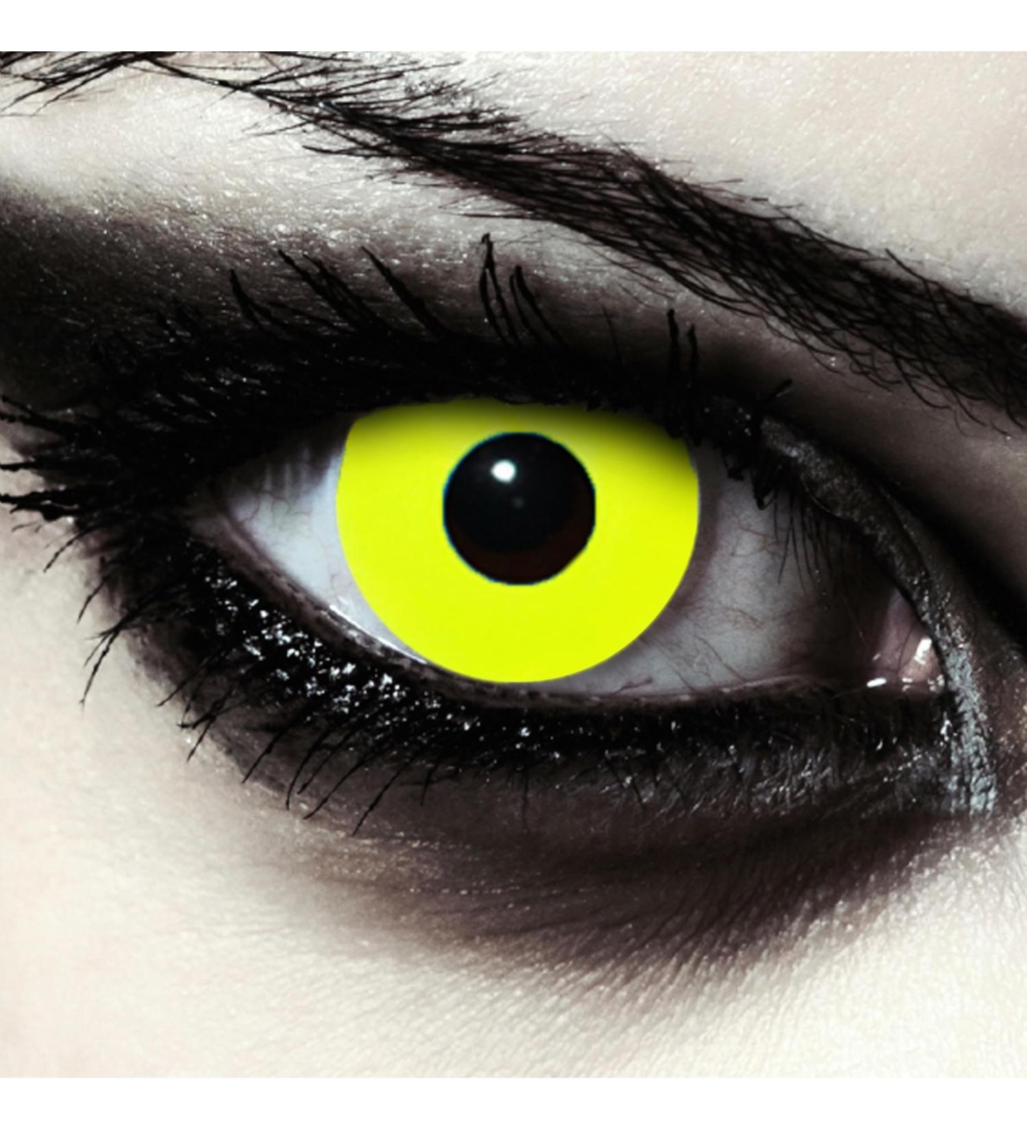 Yellow Halloween Jeffrey Dahmer Contact Lenses - Soft Bigeye Design 1 Pair (2 Pieces) - Perfect for Costume Parties - Buy Online on GoSupps.com