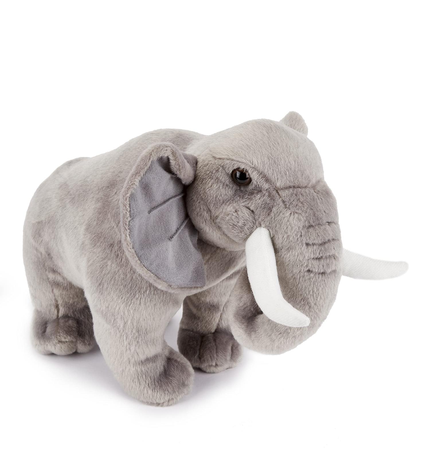 Zappi Co Safari Animals Collection Plush Elephant Toy - Soft & Cuddly (36cm Depth) - Buy Online on GoSupps.com