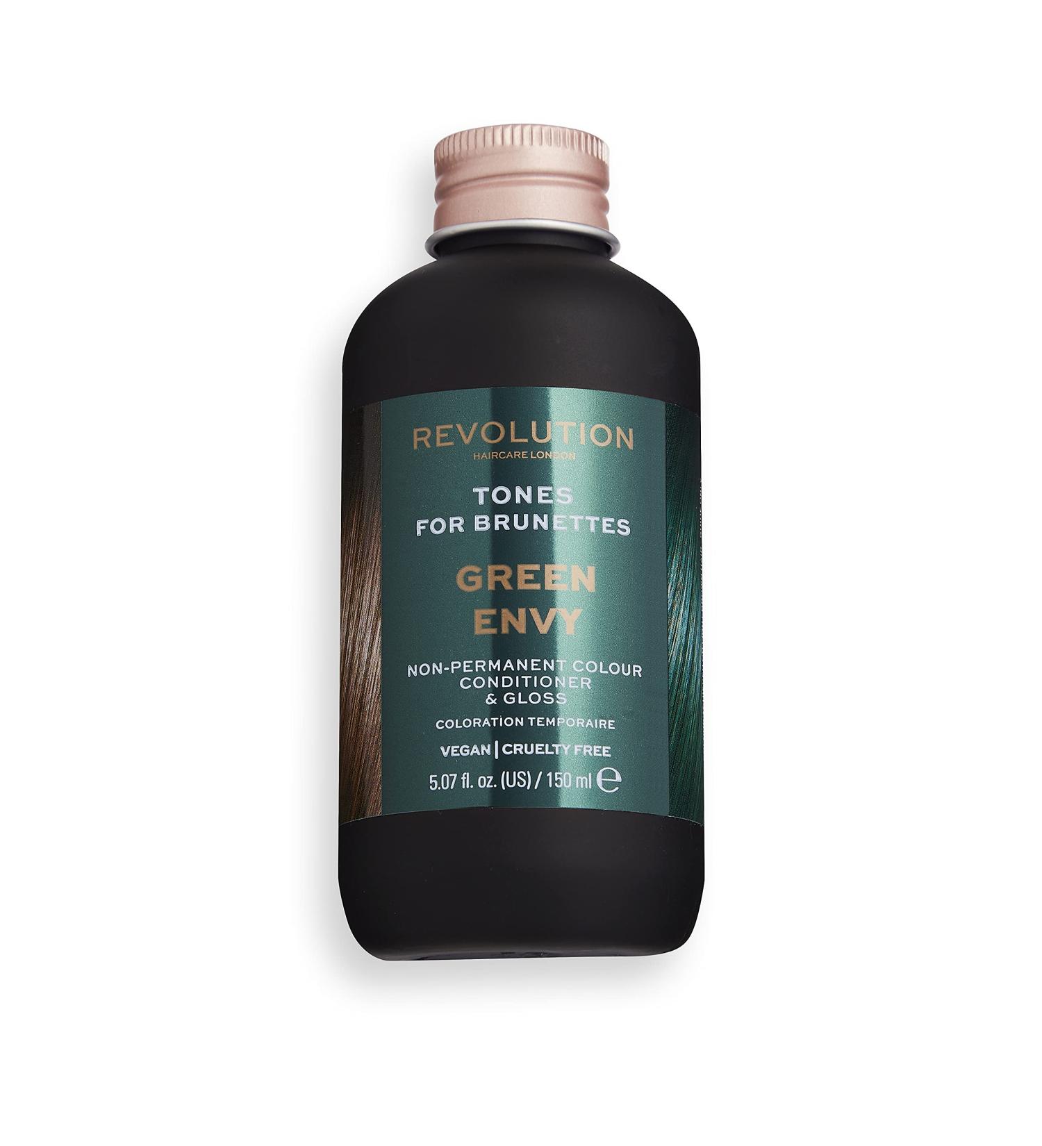 Revolution Beauty London Haircare Green Envy 150ml - Transform & Condition Brunette Hair with a Hint of Color - Buy Online on GoSupps.com