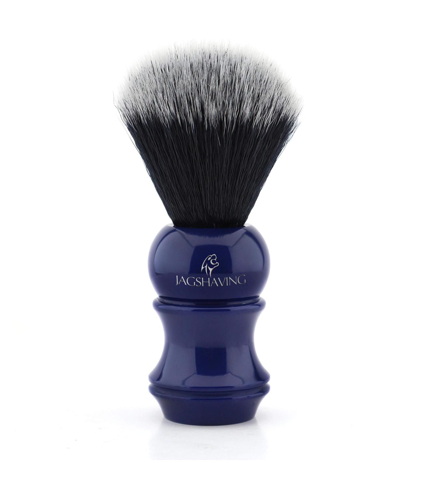 Shaving brush synthetic resin handle and black synthetic hair great gift