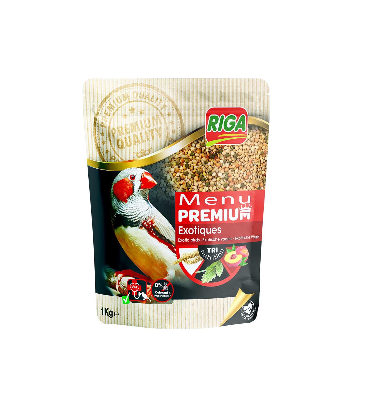 Riga - Premium Menu for Exotic Birds - Blend of Seeds, Cereals and Plant Proteins - Tri-Nutrition Concept - Helps Optimal Int