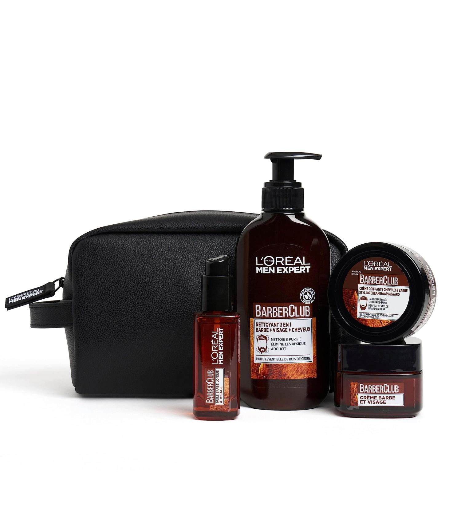 L'Or al Men Expert - Expert Routine Kit for Men - Beard & Face Care - With Cedarwood Essential Oil - For All Skin Types - BarberClub - 4 Products - Buy Online on GoSupps.com