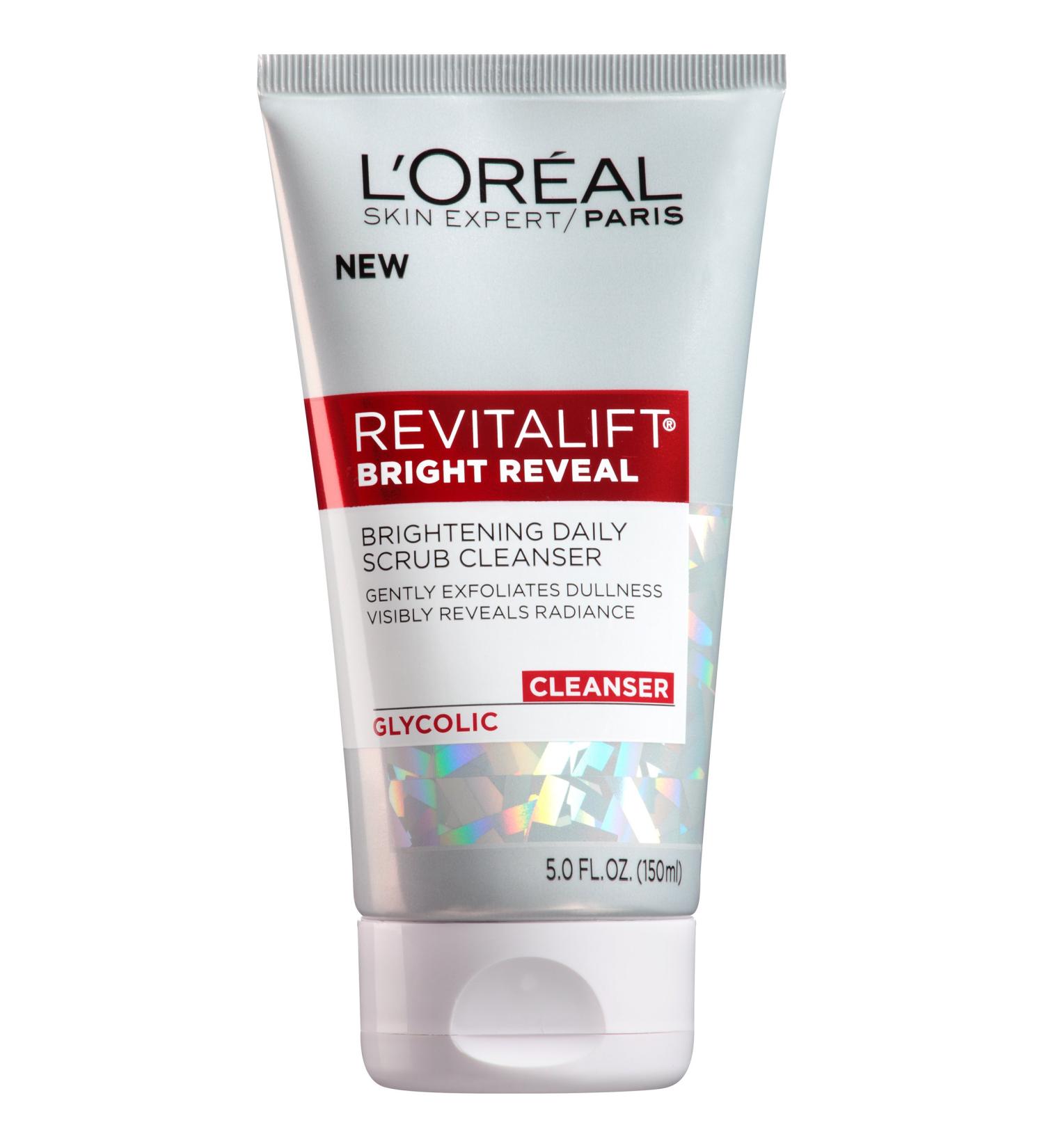 Revitalift Bright Reveal Daily Scrub Cleanser 5 fl oz | L'Oreal Brightening Facial Cleanser - Buy Online on GoSupps.com