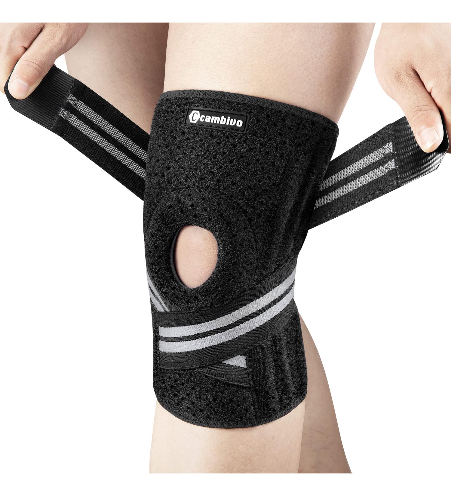 Buy CAMBIVO Knee Brace for Pain Relief | Adjustable Compression Support for Men & Women | Side Stabilizers for Gym & Running - Buy Online on GoSupps.com
