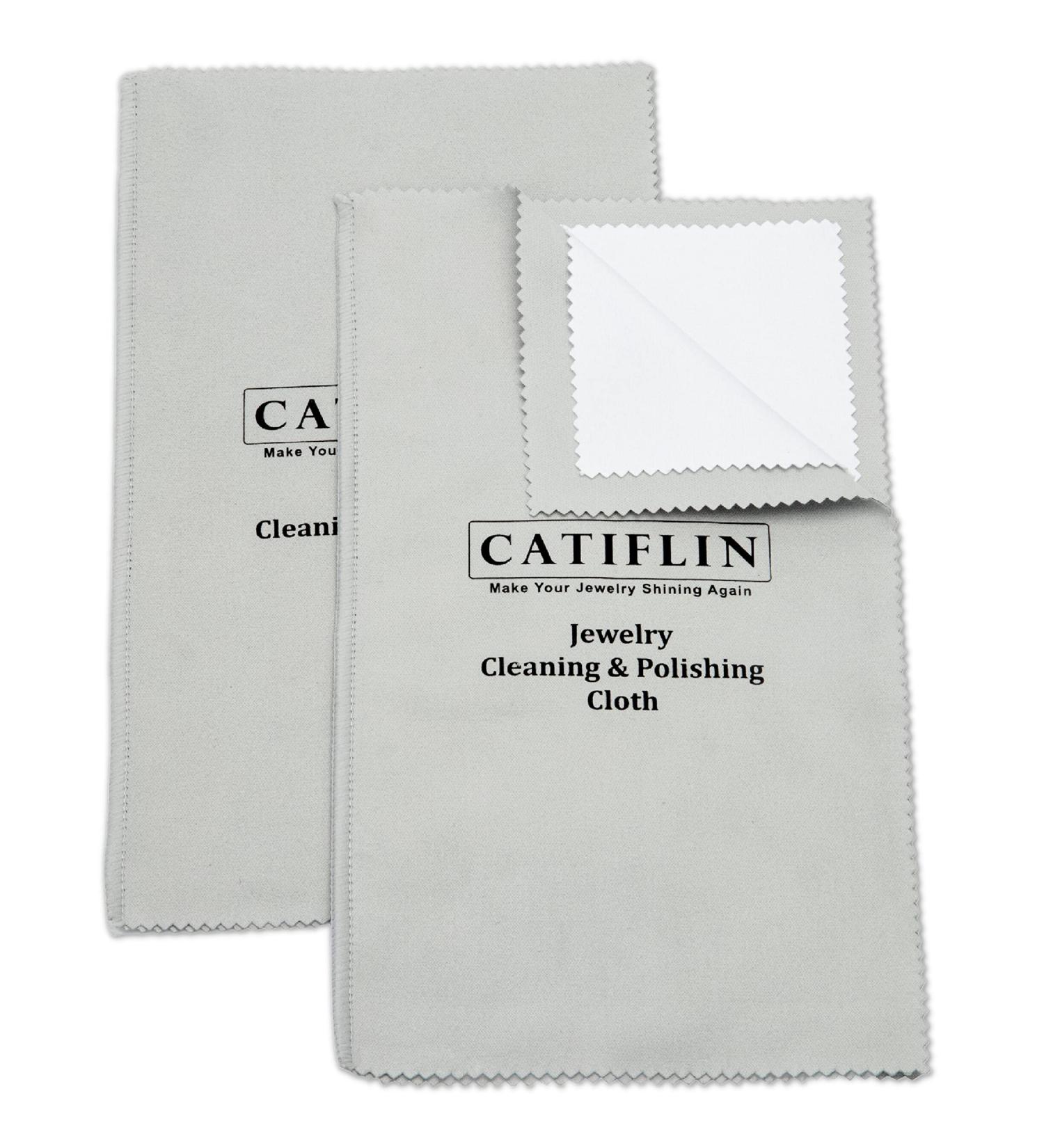 CATIFLIN 2pcs Multi-Layer Jewelry Cleaning Cloth for Gold, Silver & Platinum - Large 100% Cotton Polishing Cloths - 10X12 Light Gray - Buy Online on GoSupps.com