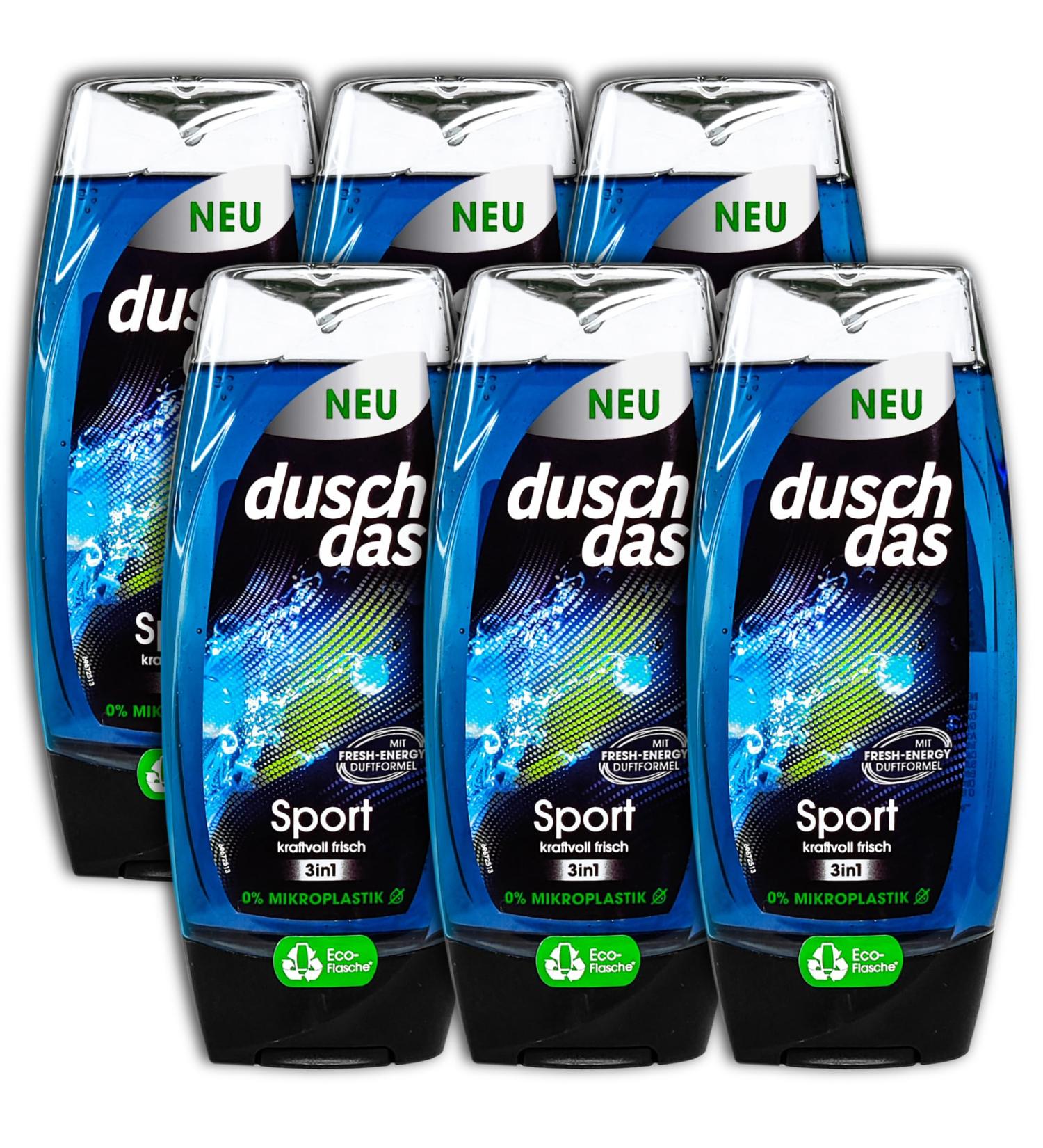 Duschdas Duschdas 6 x 3 in 1 Sports Shower Gel 6 x 225 ml
