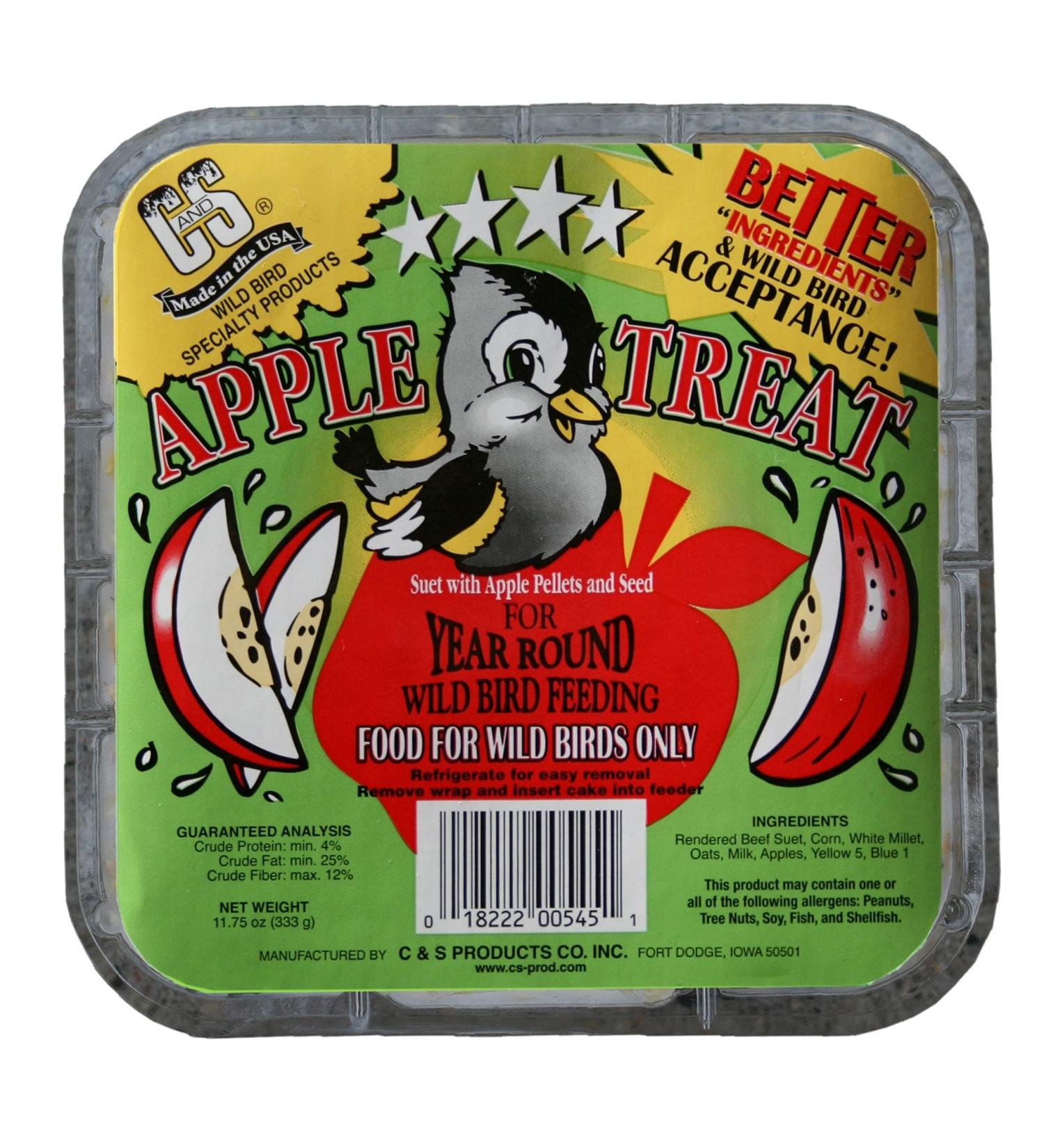 Buy C&S Suet Treats for Wild Birds - 12 Pack | Premium Bird Feed - Buy Online on GoSupps.com