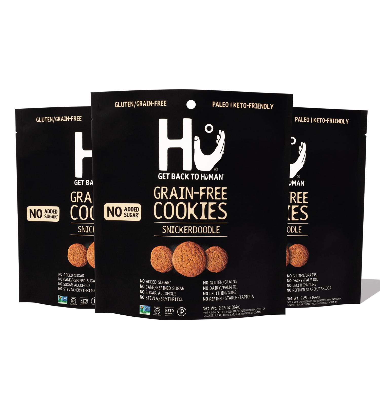 Hu No Added Sugar Snickerdoodle Cookies 3 Pack - Gluten Free, Grain Free, Keto, Dairy Free & Paleo Friendly | Mini Chocolate Chip Snack Desserts - Non GMO & Keto Certified - Buy Online on GoSupps.com