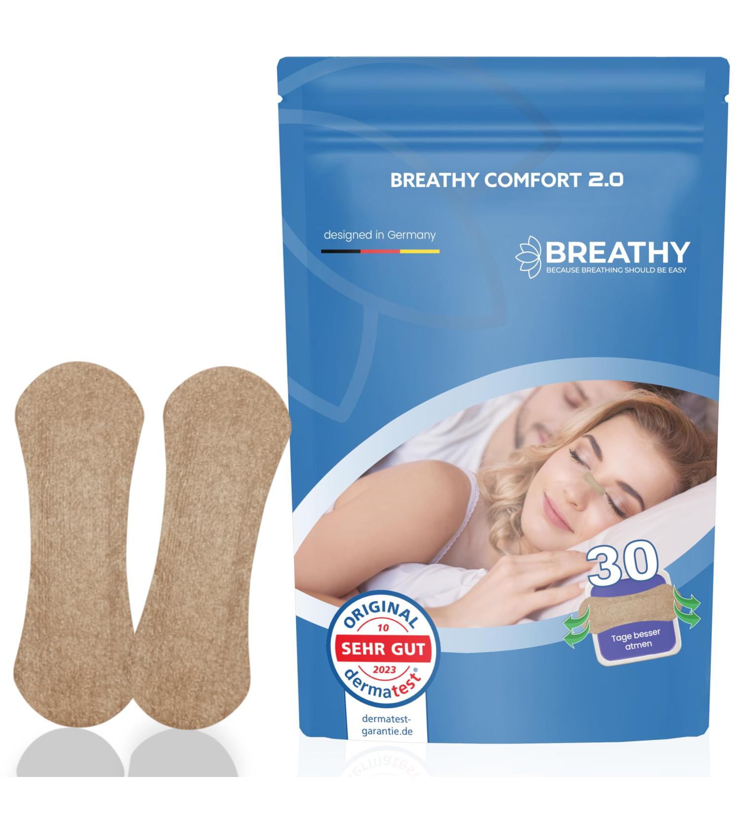 30 Anti-Snoring Nose Plasters - Enhance Breathing & Reduce Snoring | Brown Nose Strips for Better Sleep - Buy Online on GoSupps.com