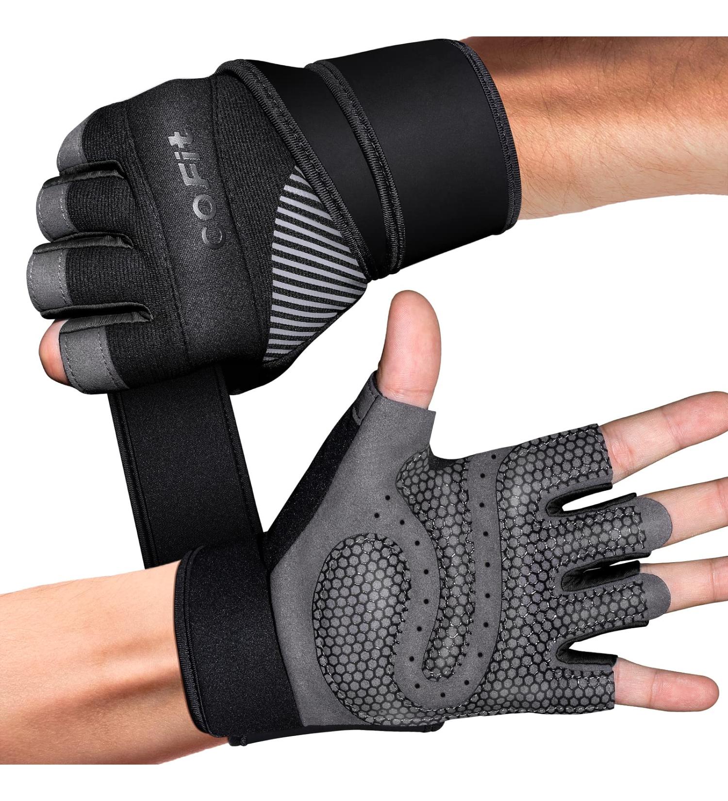 COFIT Breathable Workout Gloves - Antislip Weight Lifting Gym Gloves for Men Women - Superior Grip & Palm Protection - Black Large - Buy Online on GoSupps.com